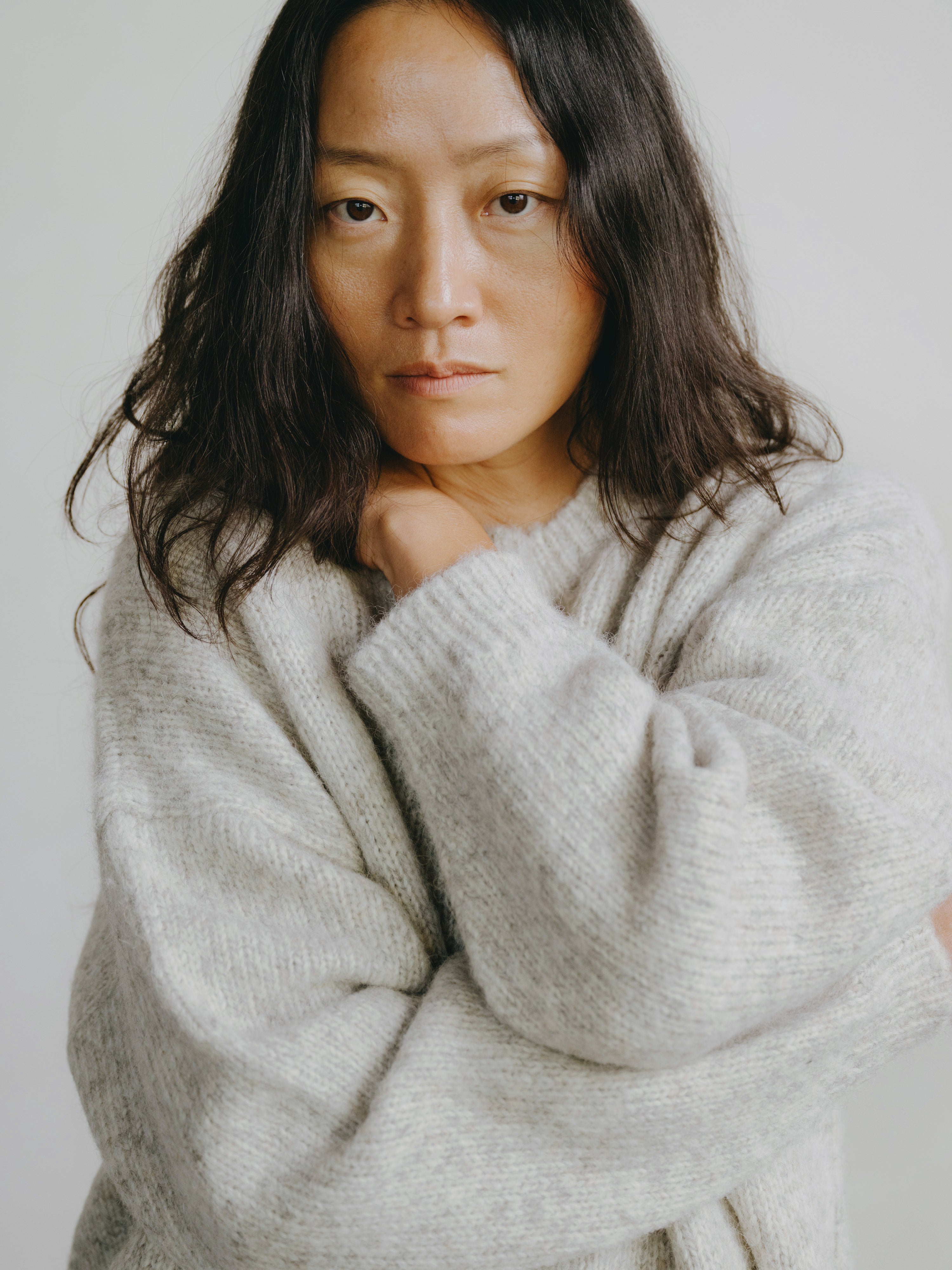 Chleo Crew, Alpaca Cotton, Fog