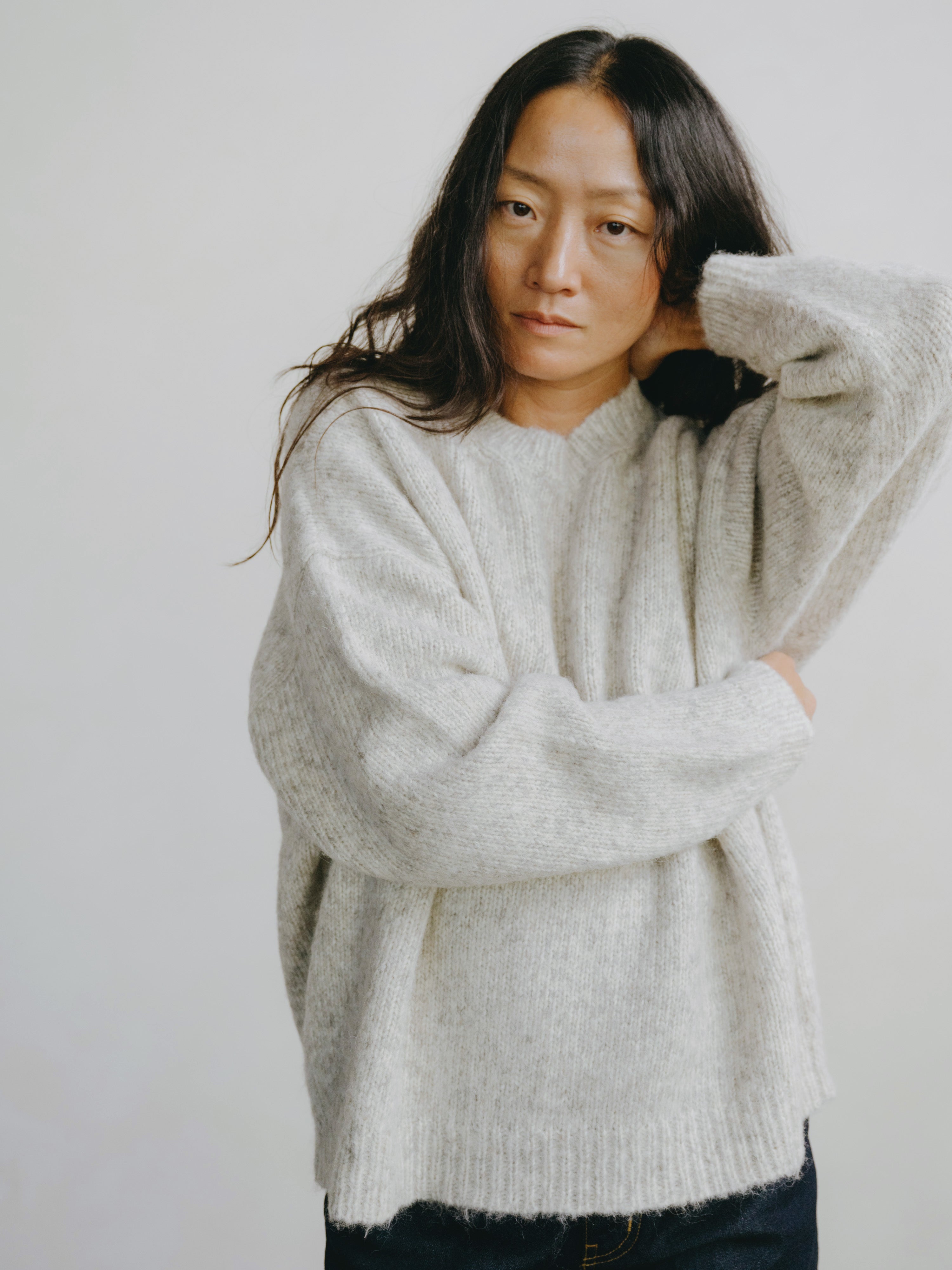 Chleo Crew, Alpaca Cotton, Fog