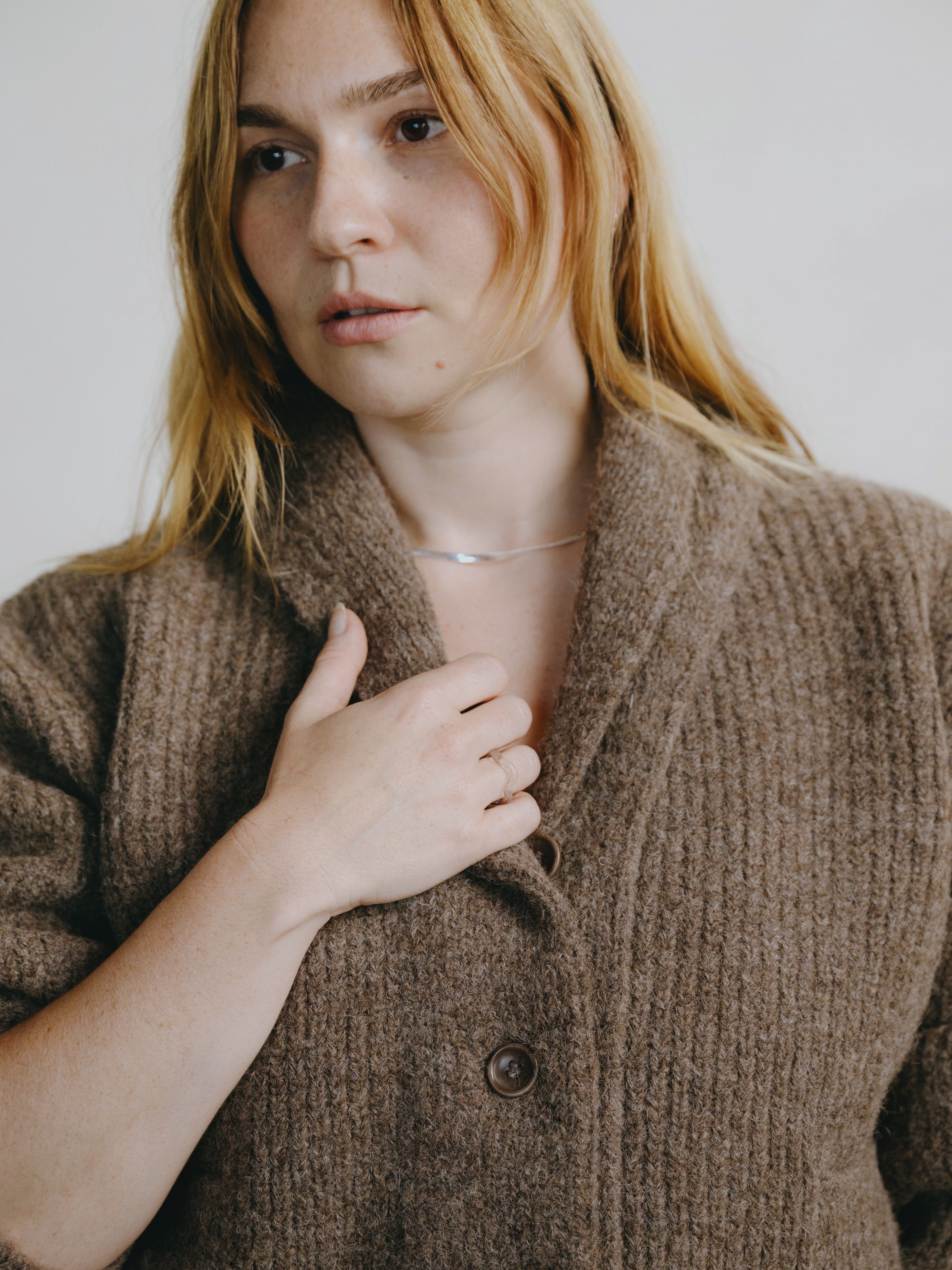 Sloan Cardigan, Alpaca Blend, Bark