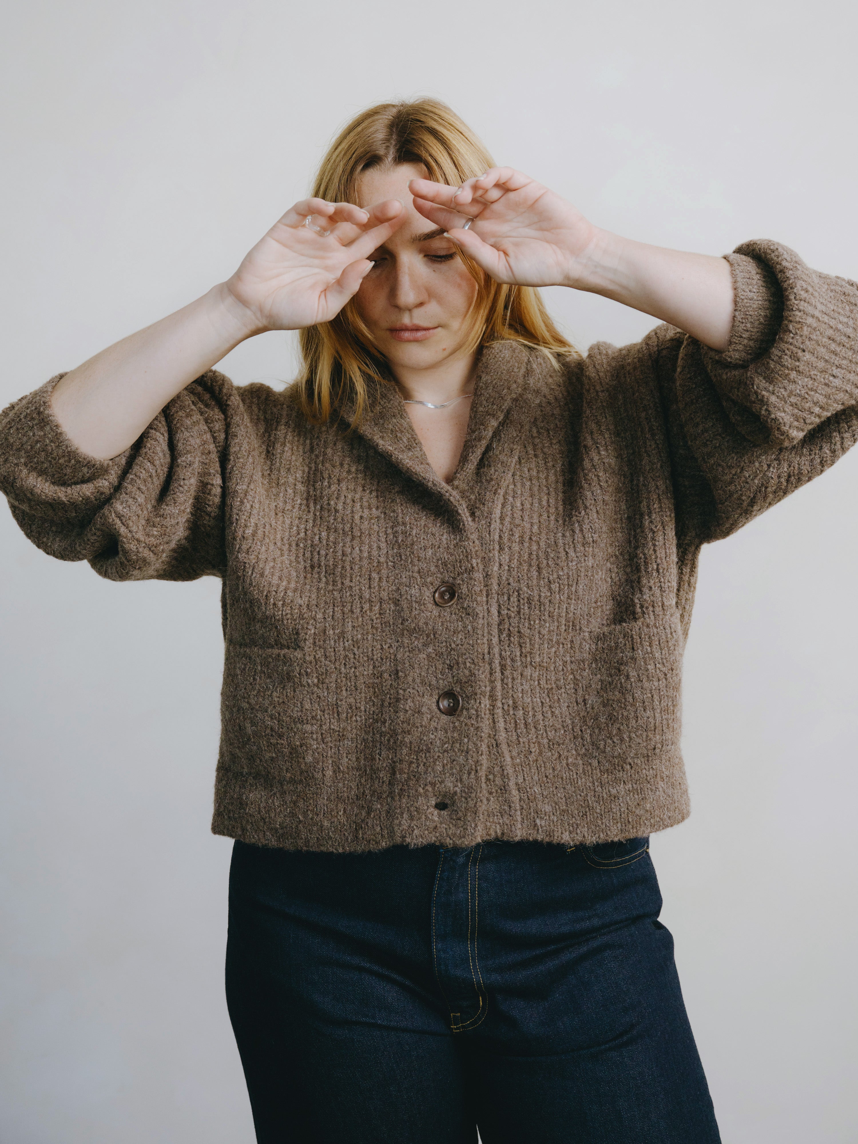 Sloan Cardigan, Alpaca Blend, Bark