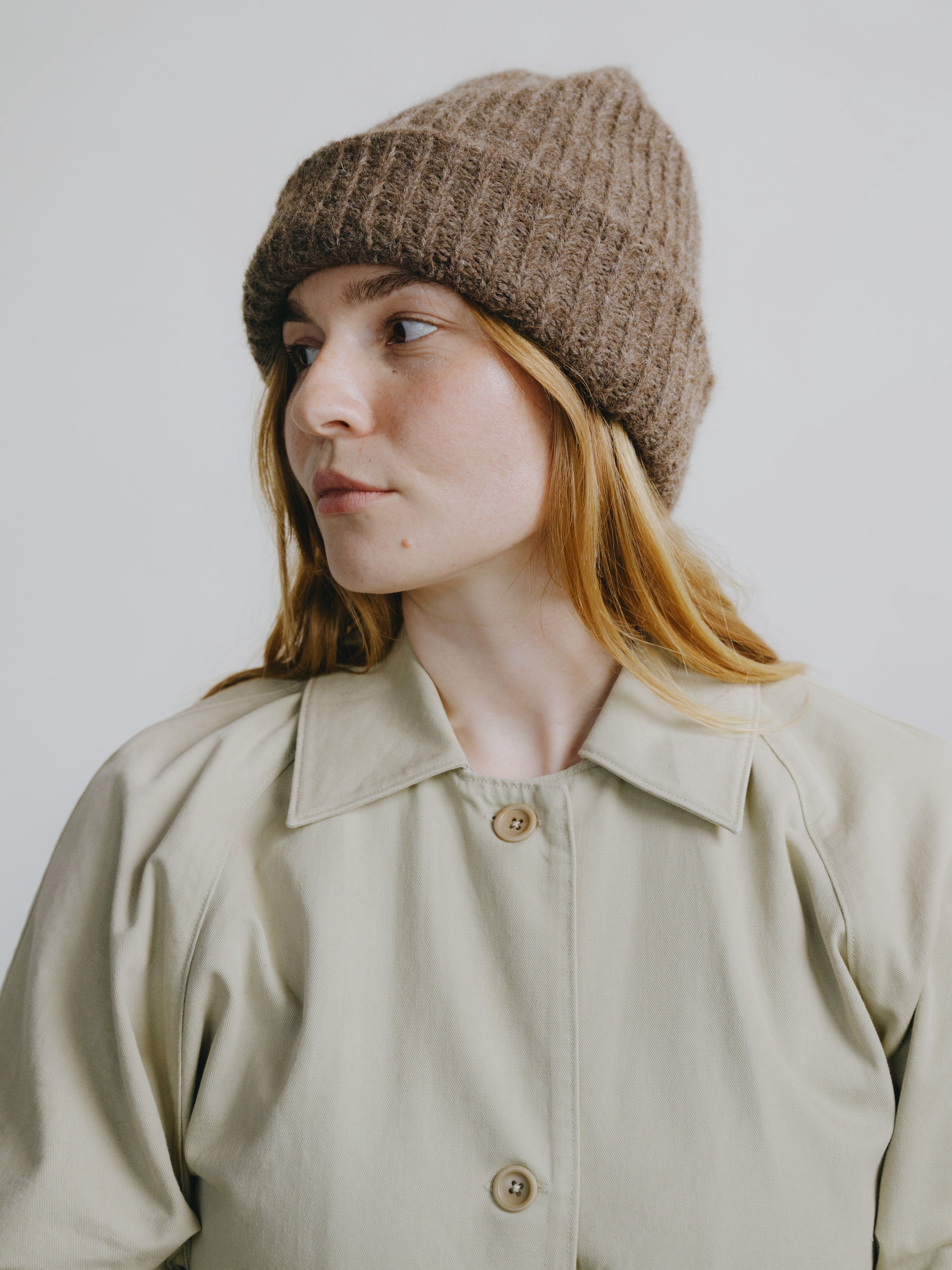 Sierra Beanie, Alpaca Blend, Bark