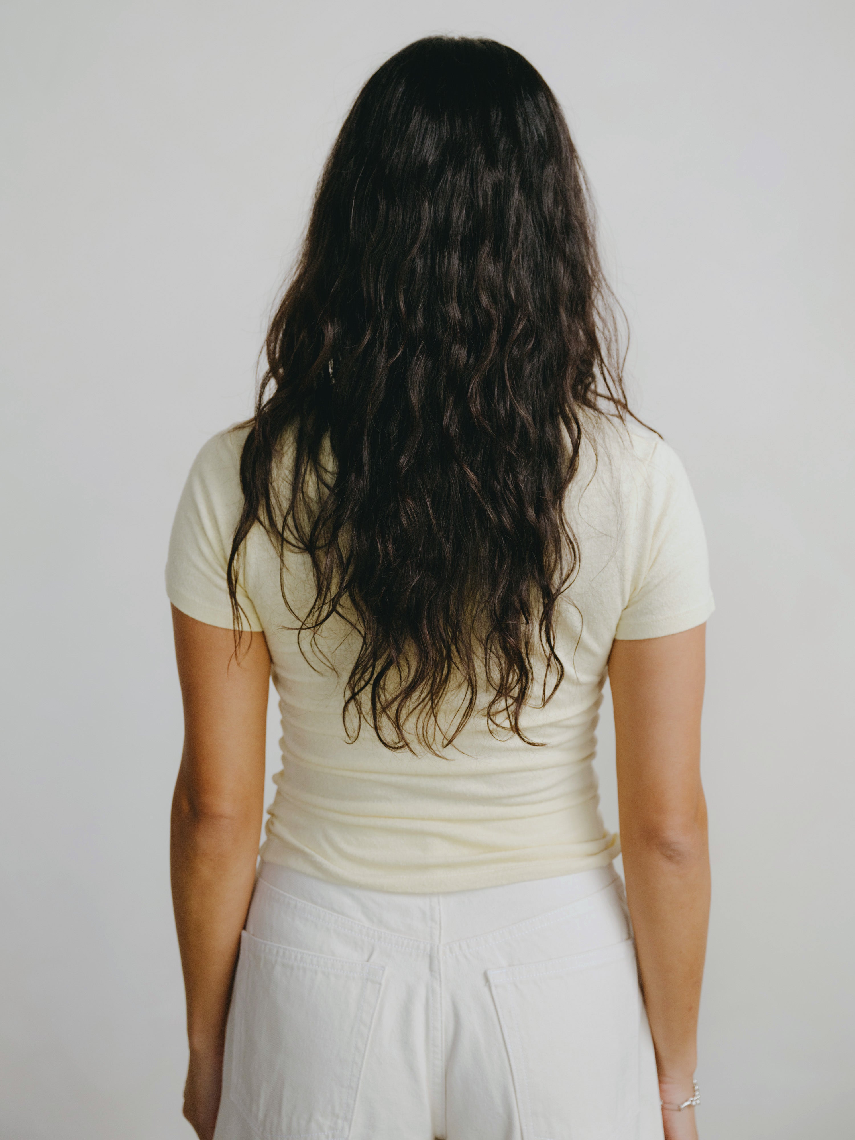 Baby Tee, Regen Silk Noil Jersey, Butter