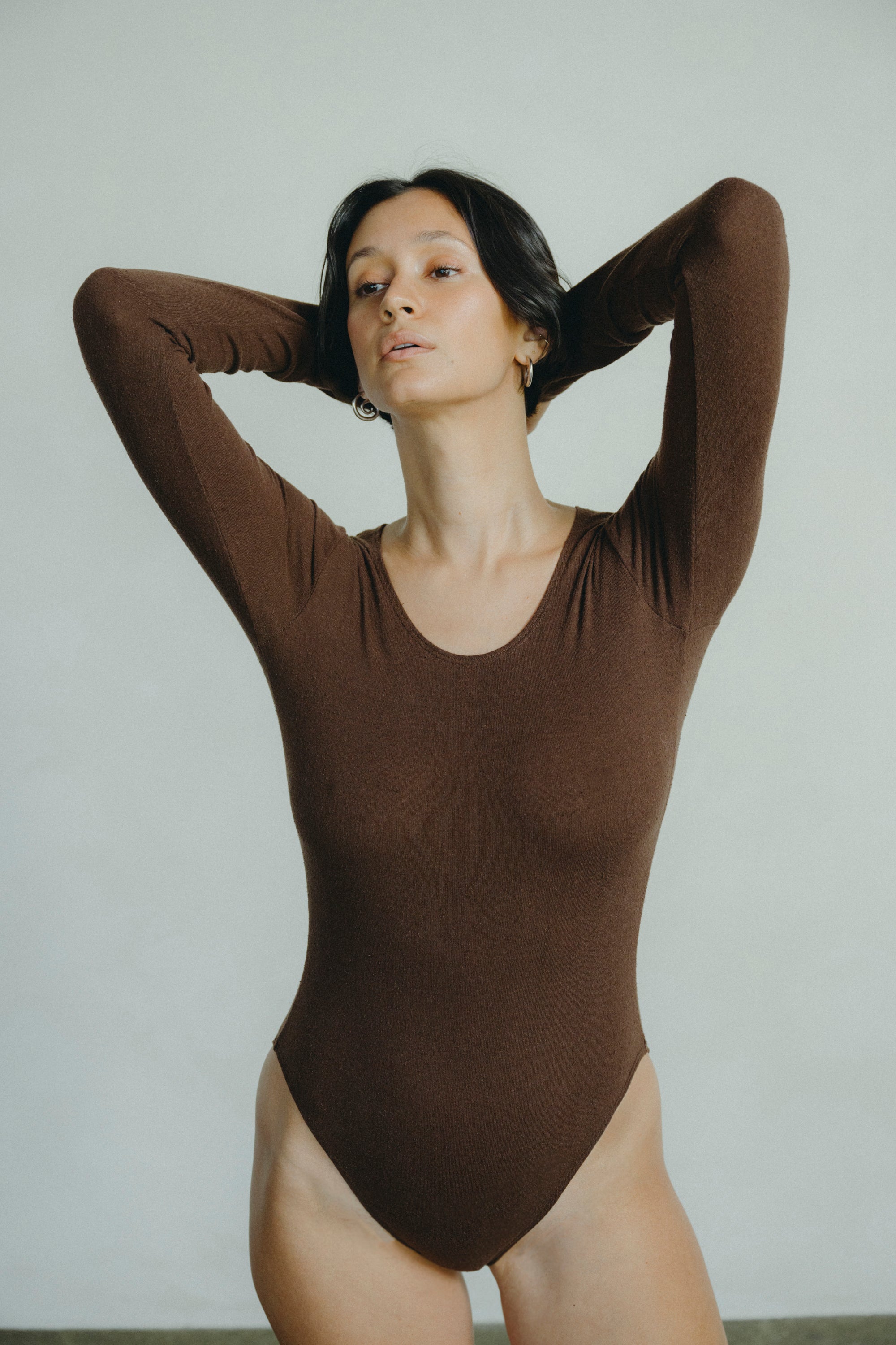 Naomi Bodysuit, Regen Silk Noil Jersey, Manzanita