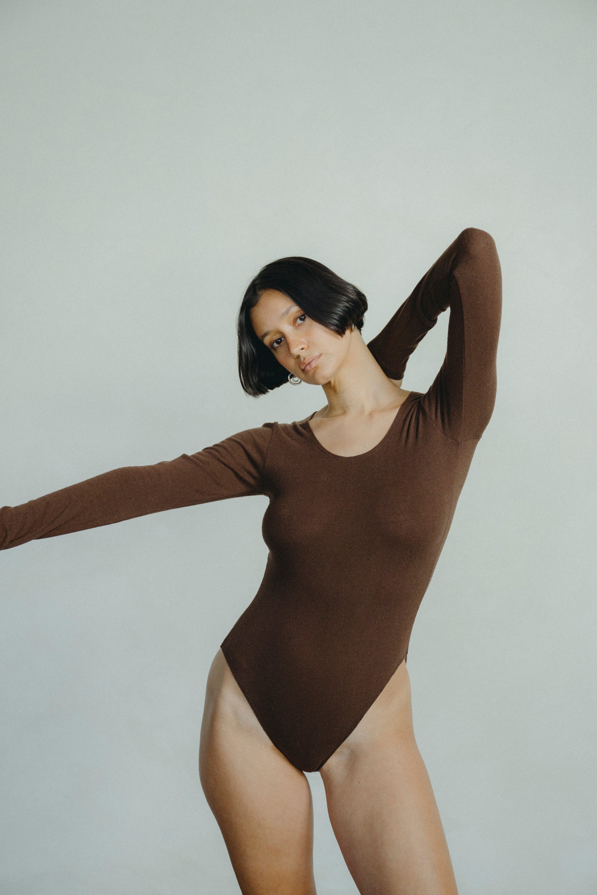 Naomi Bodysuit, Regen Silk Noil Jersey, Manzanita