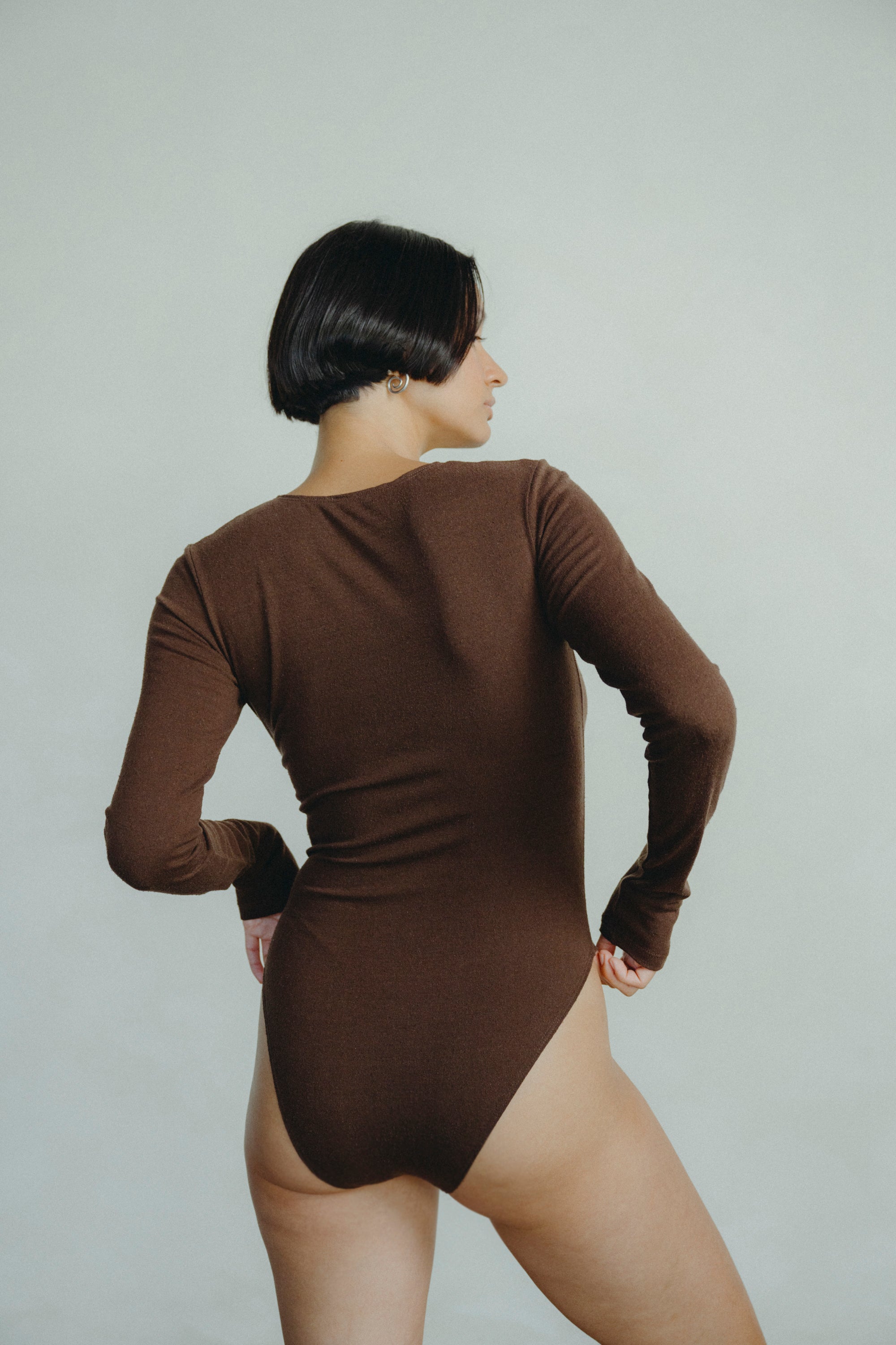 Naomi Bodysuit, Regen Silk Noil Jersey, Manzanita