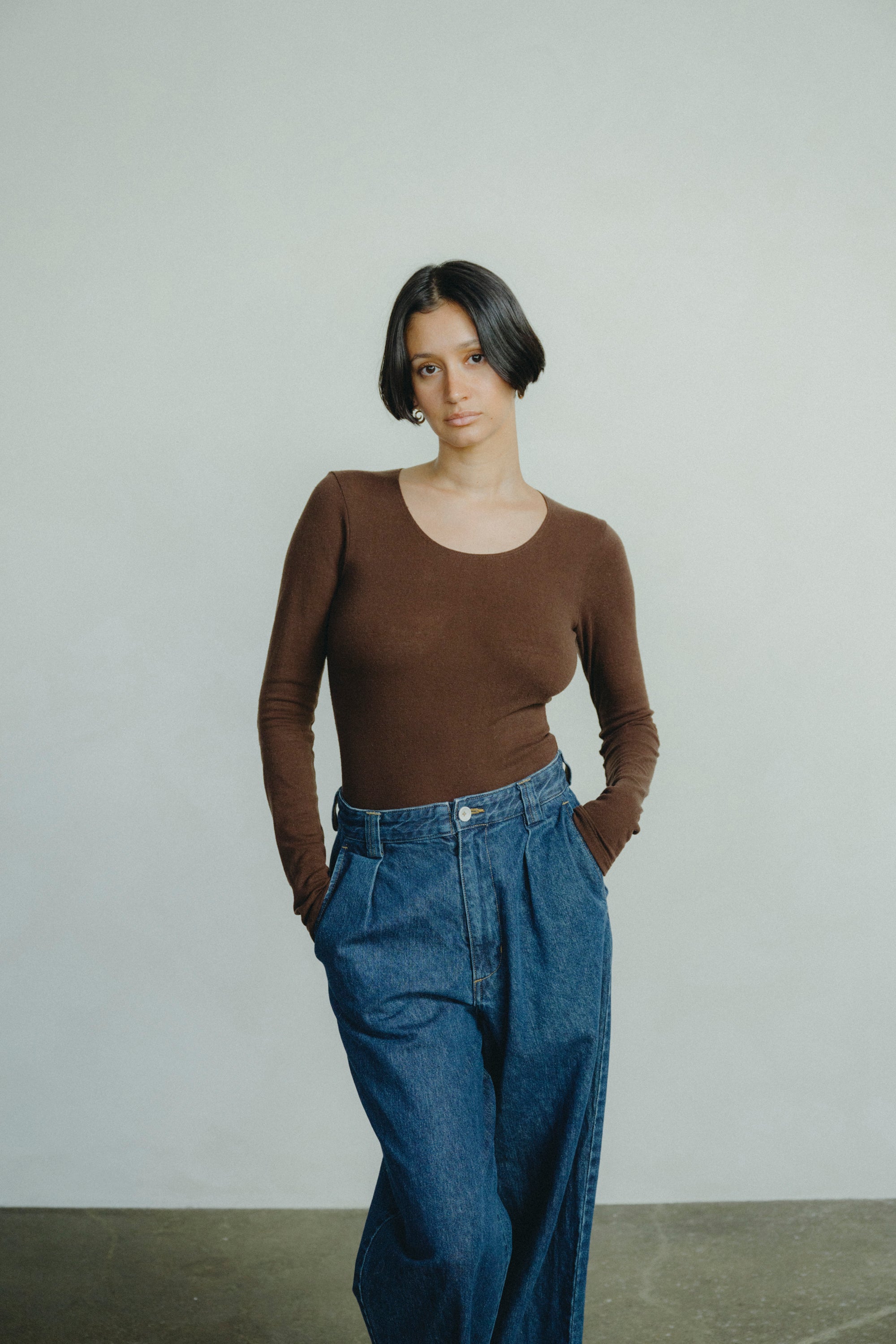 Naomi Bodysuit, Regen Silk Noil Jersey, Manzanita