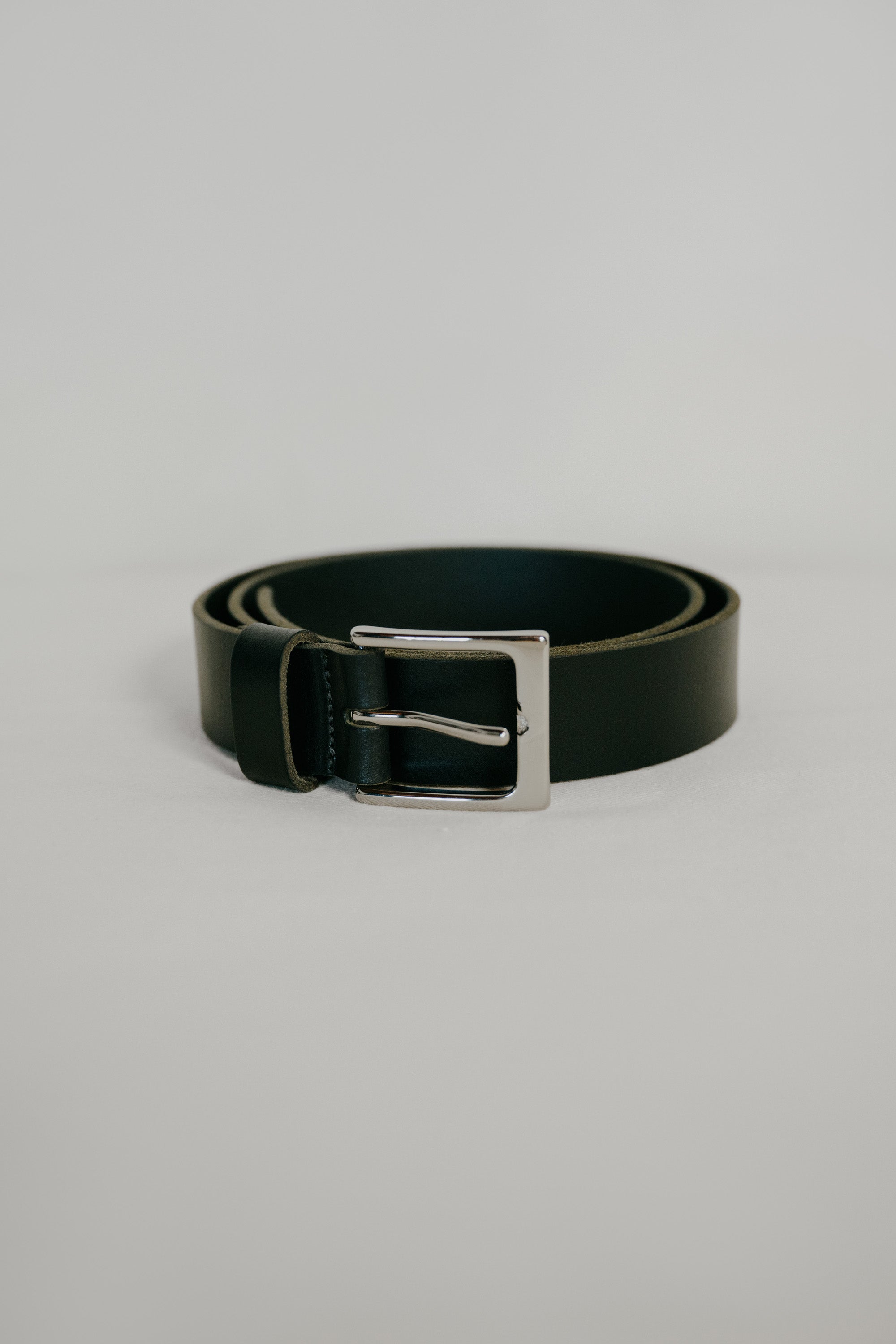 Wide Belt, Leather, Black