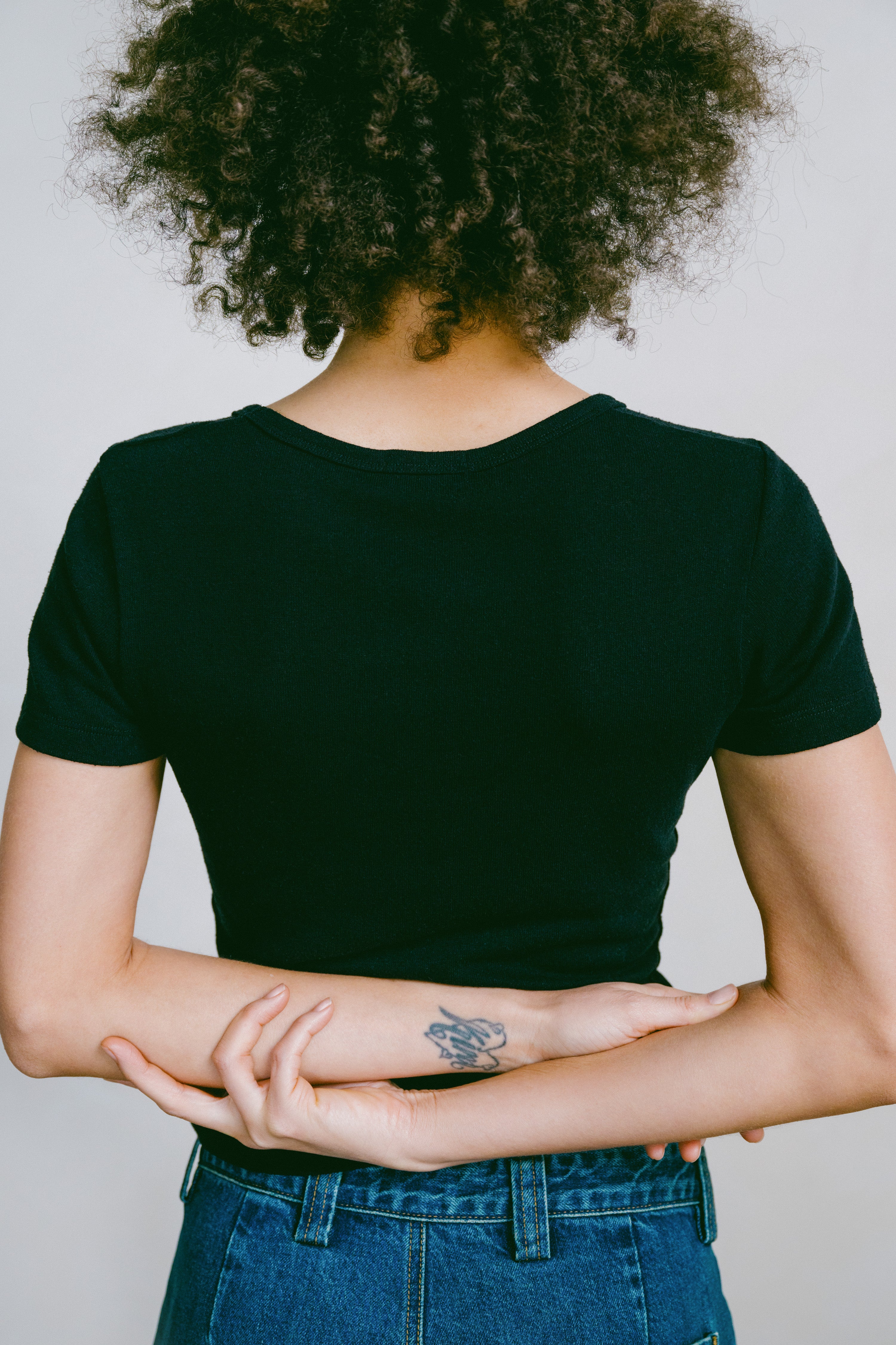 Baby Tee, Regen Silk Noil Jersey, Black