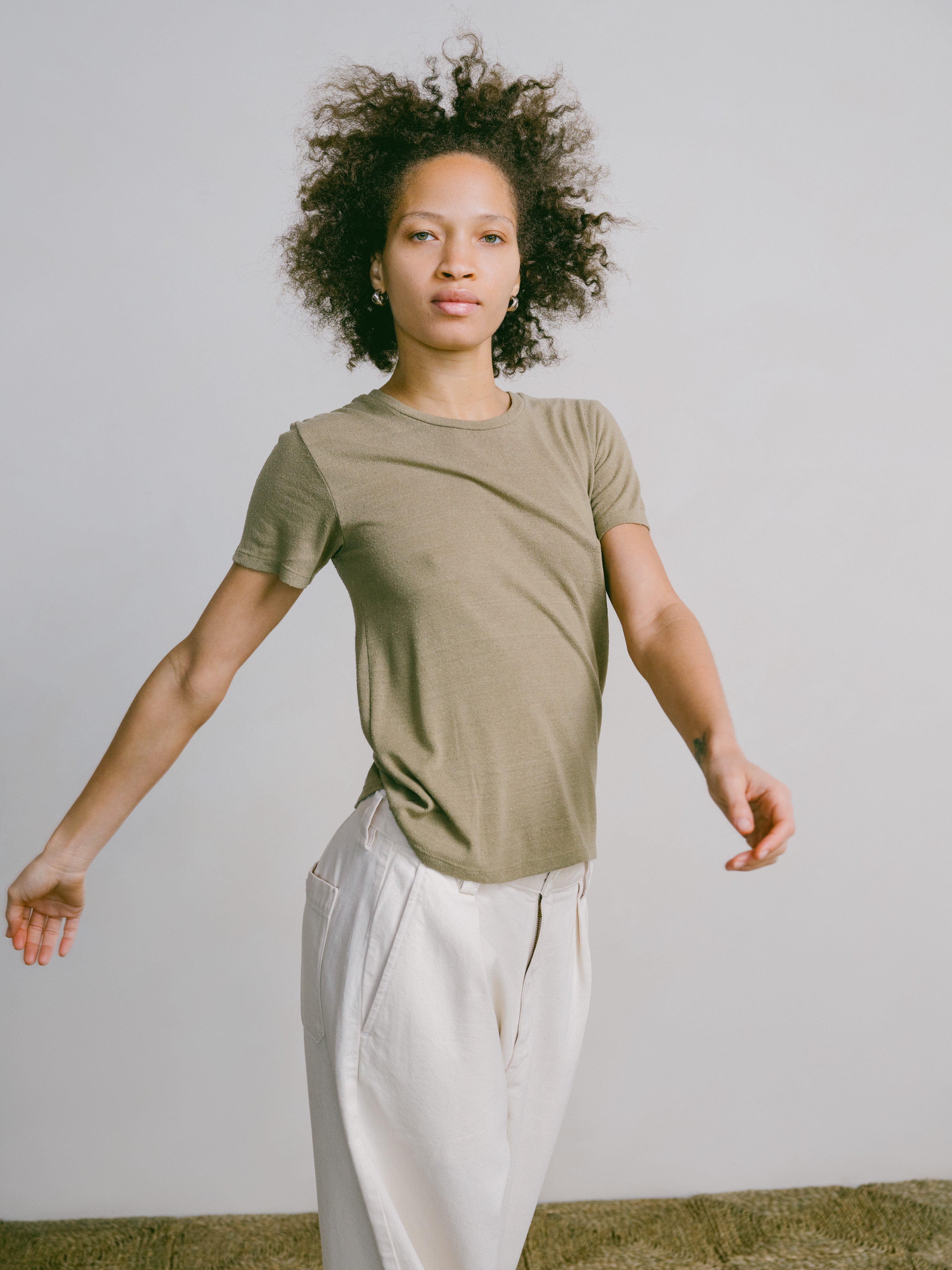 Classic Tee, Regen Silk Noil Jersey, Sage