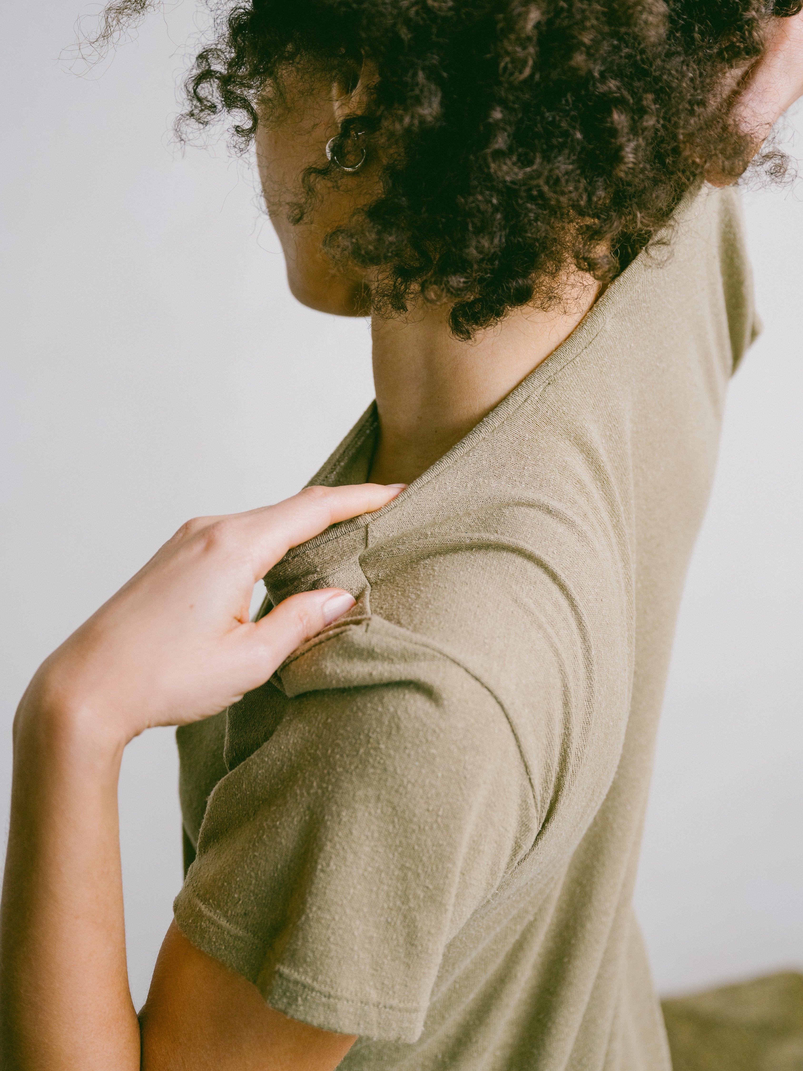 Classic Tee, Regen Silk Noil Jersey, Sage