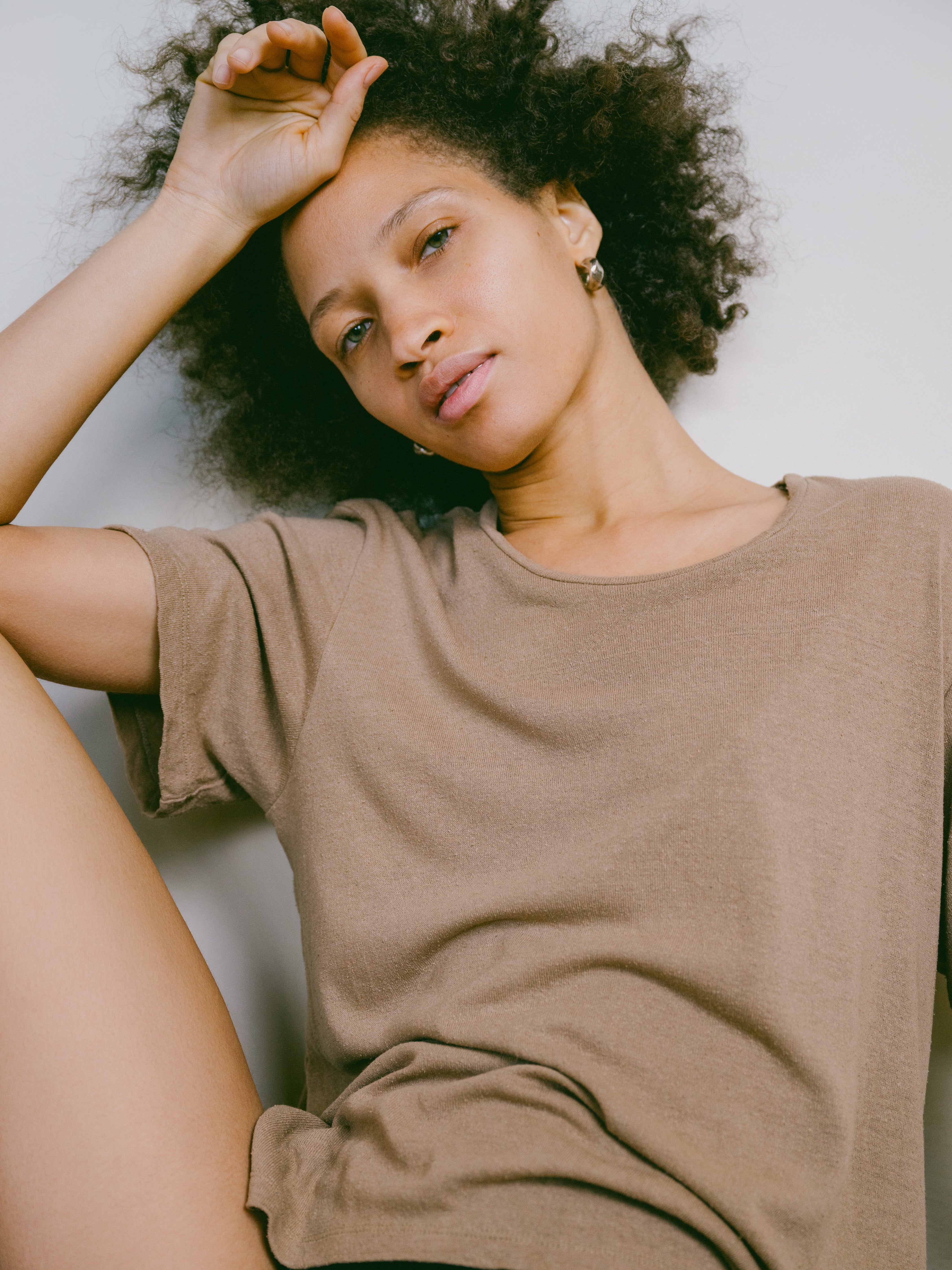 Big Tee, Regen Silk Noil Jersey, Tea