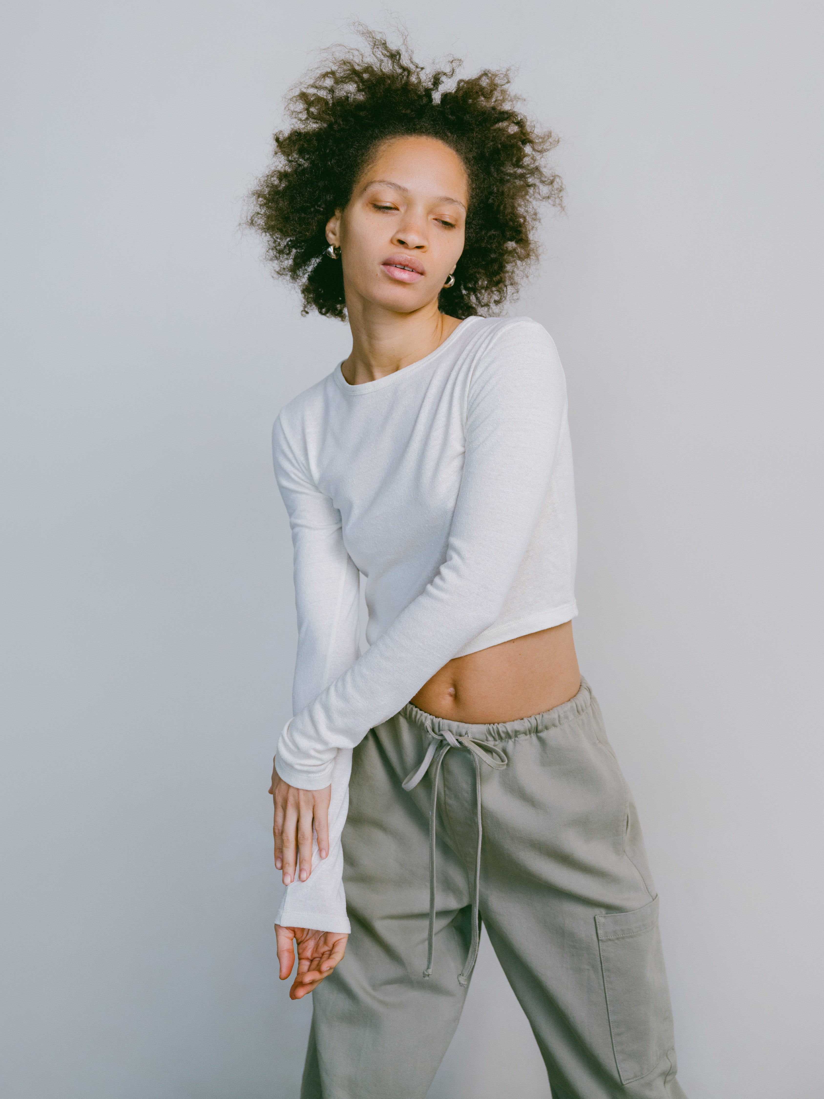 Lia Top, Regen Silk Noil Jersey, Natural