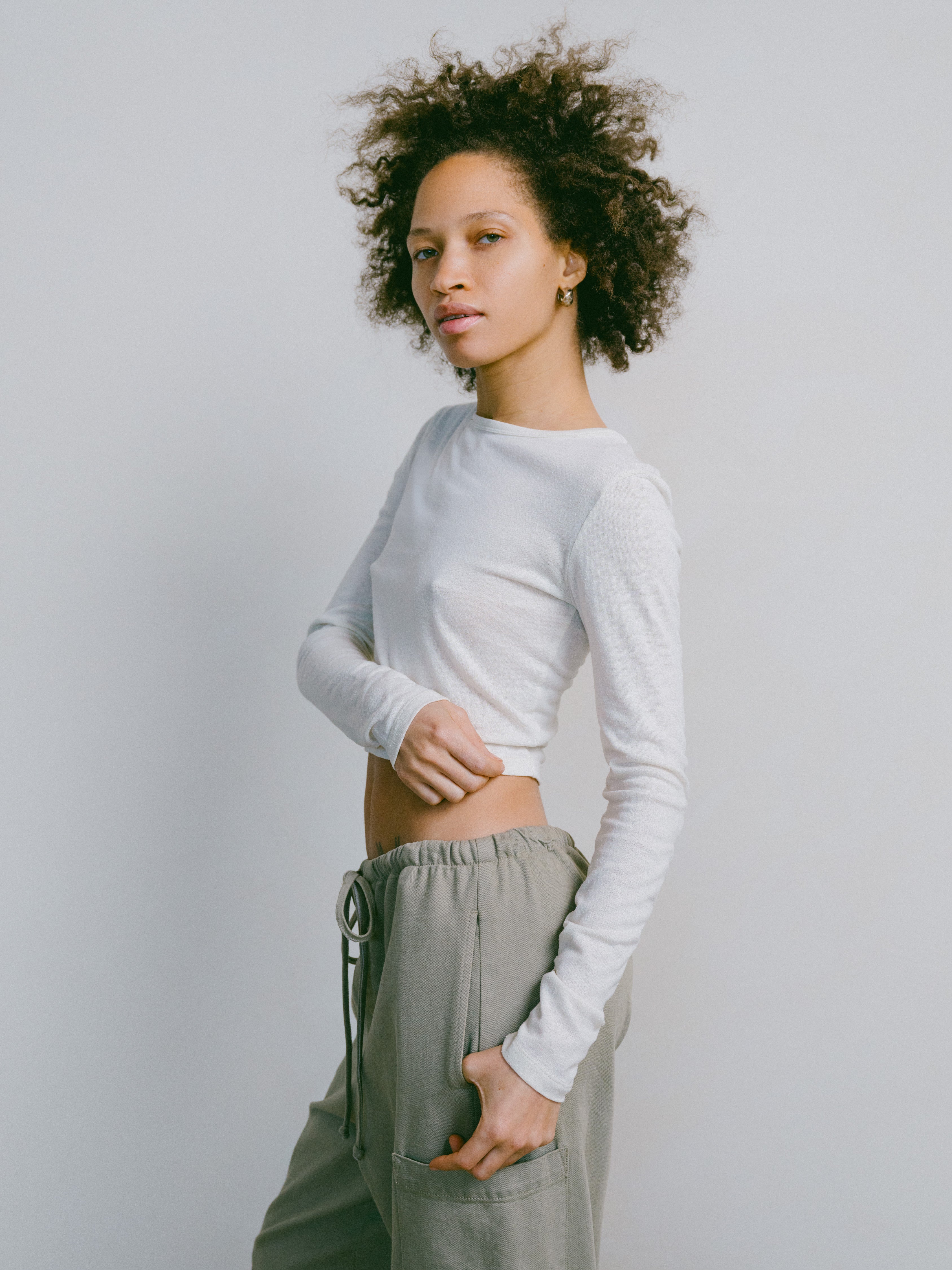 Lia Top, Regen Silk Noil Jersey, Natural