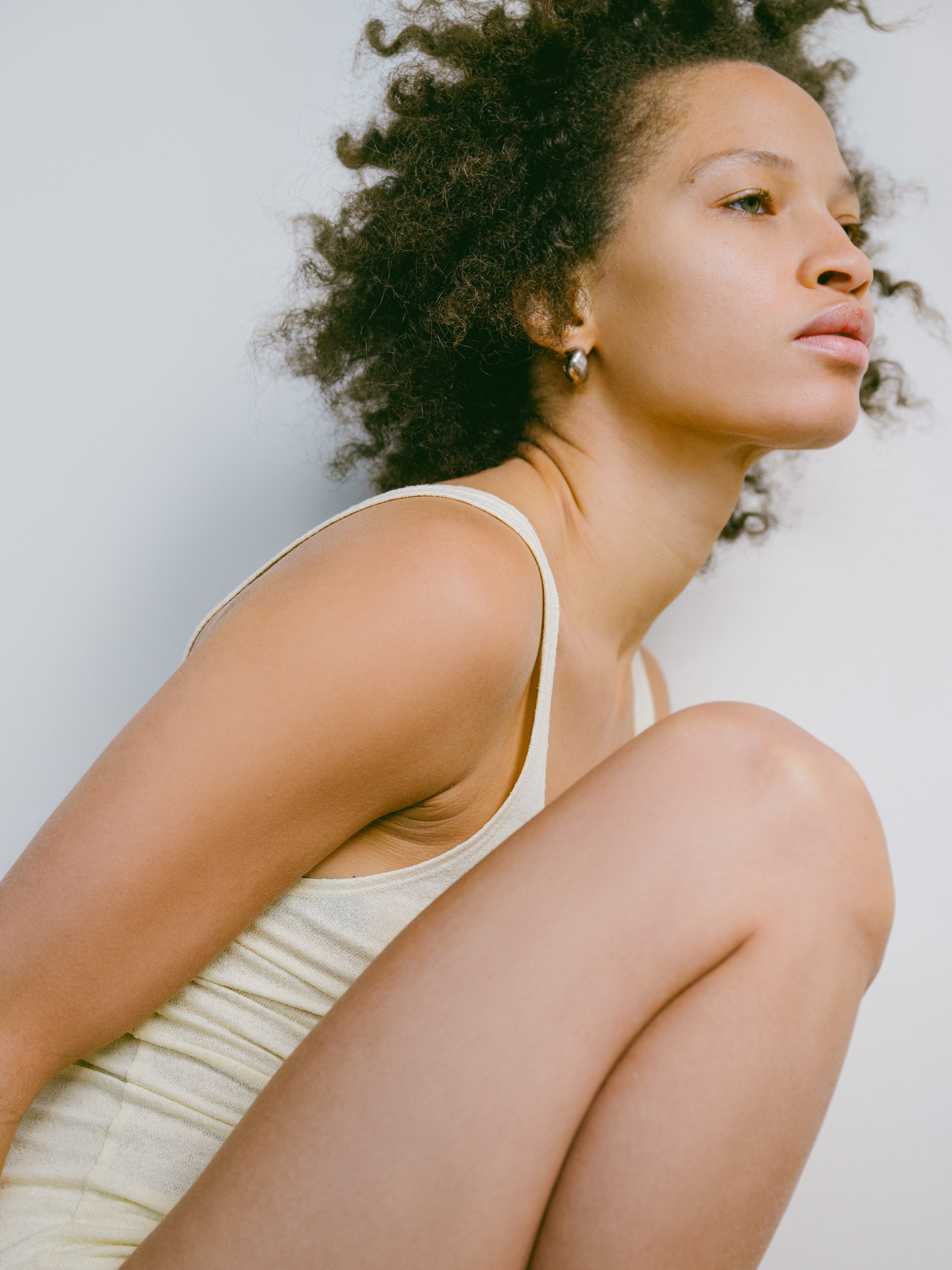 Christy Bodysuit, Regen Silk Noil Jersey, Butter