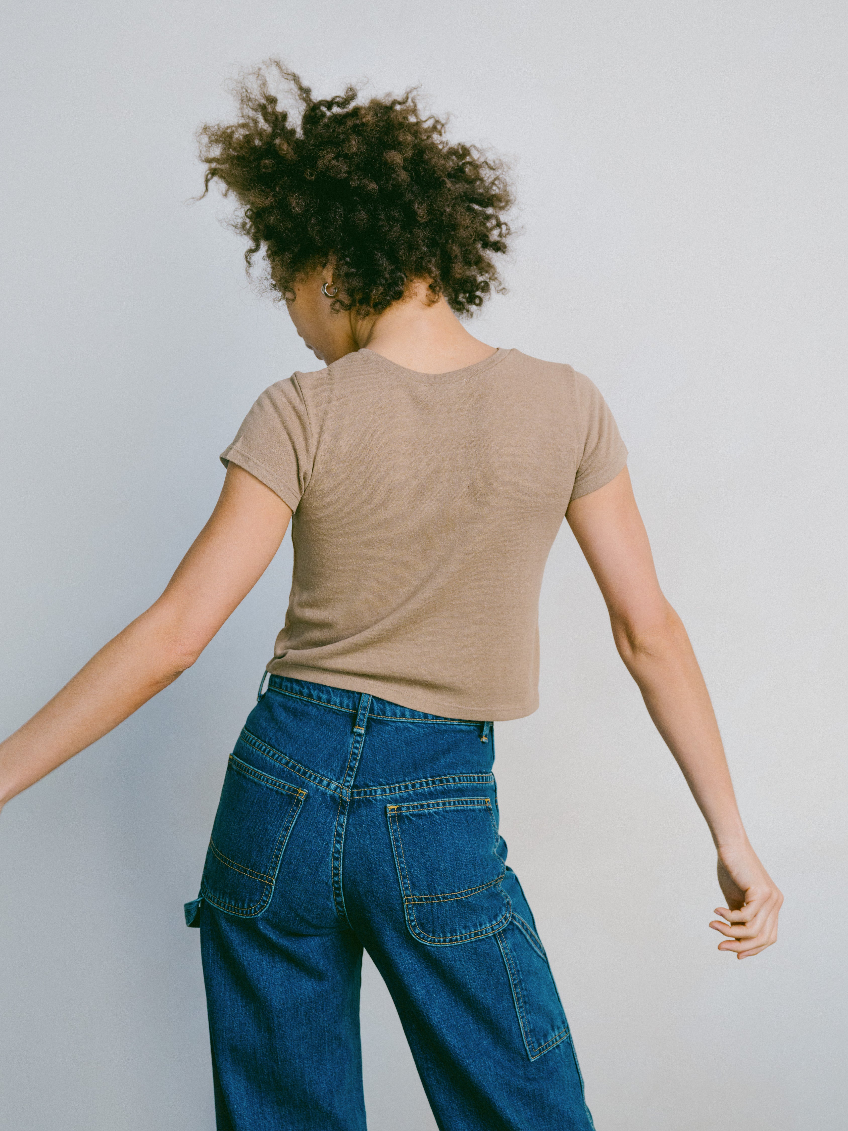 Lou Tee, Regen Silk Noil Jersey, Tea