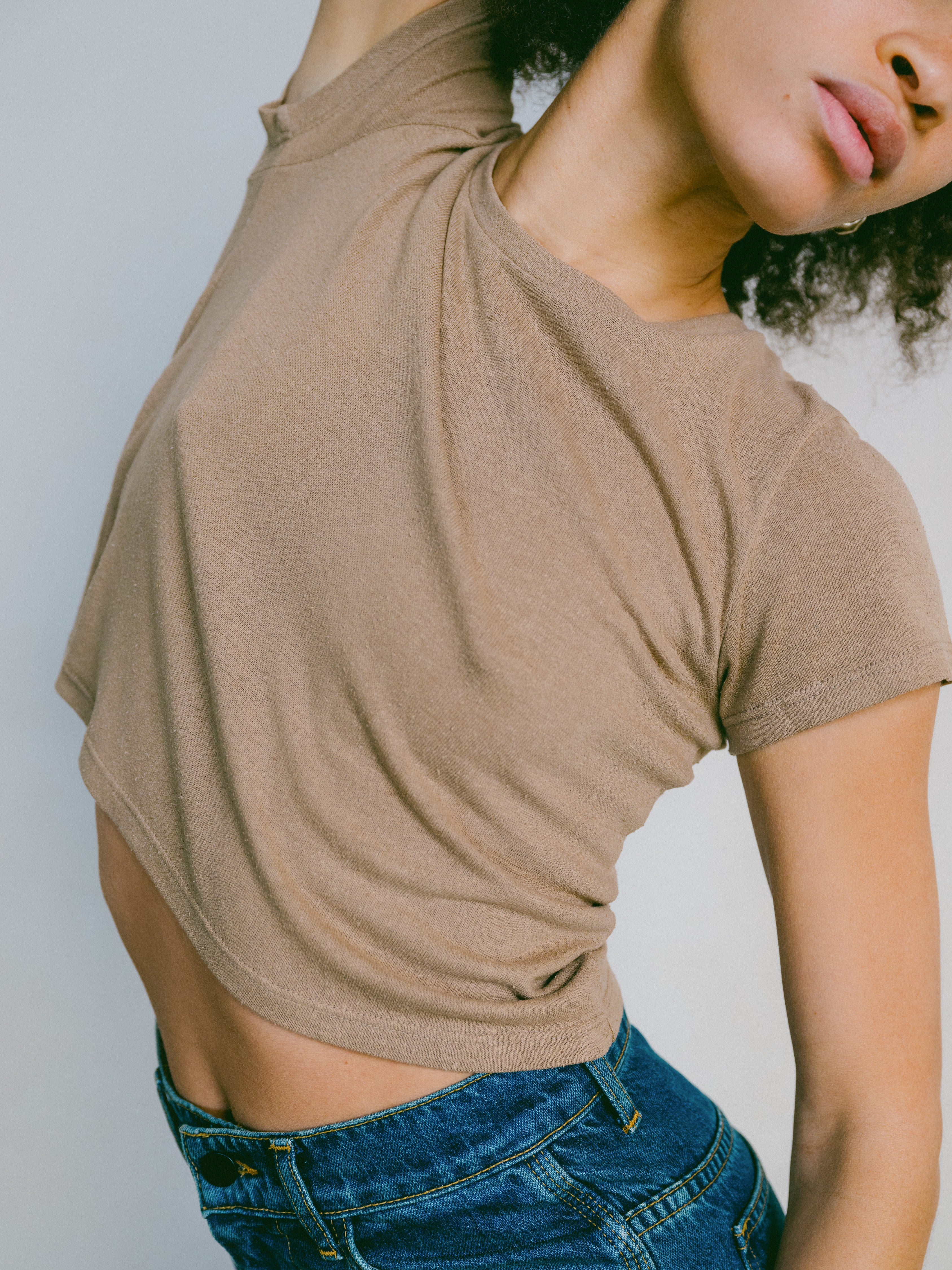 Lou Tee, Regen Silk Noil Jersey, Tea