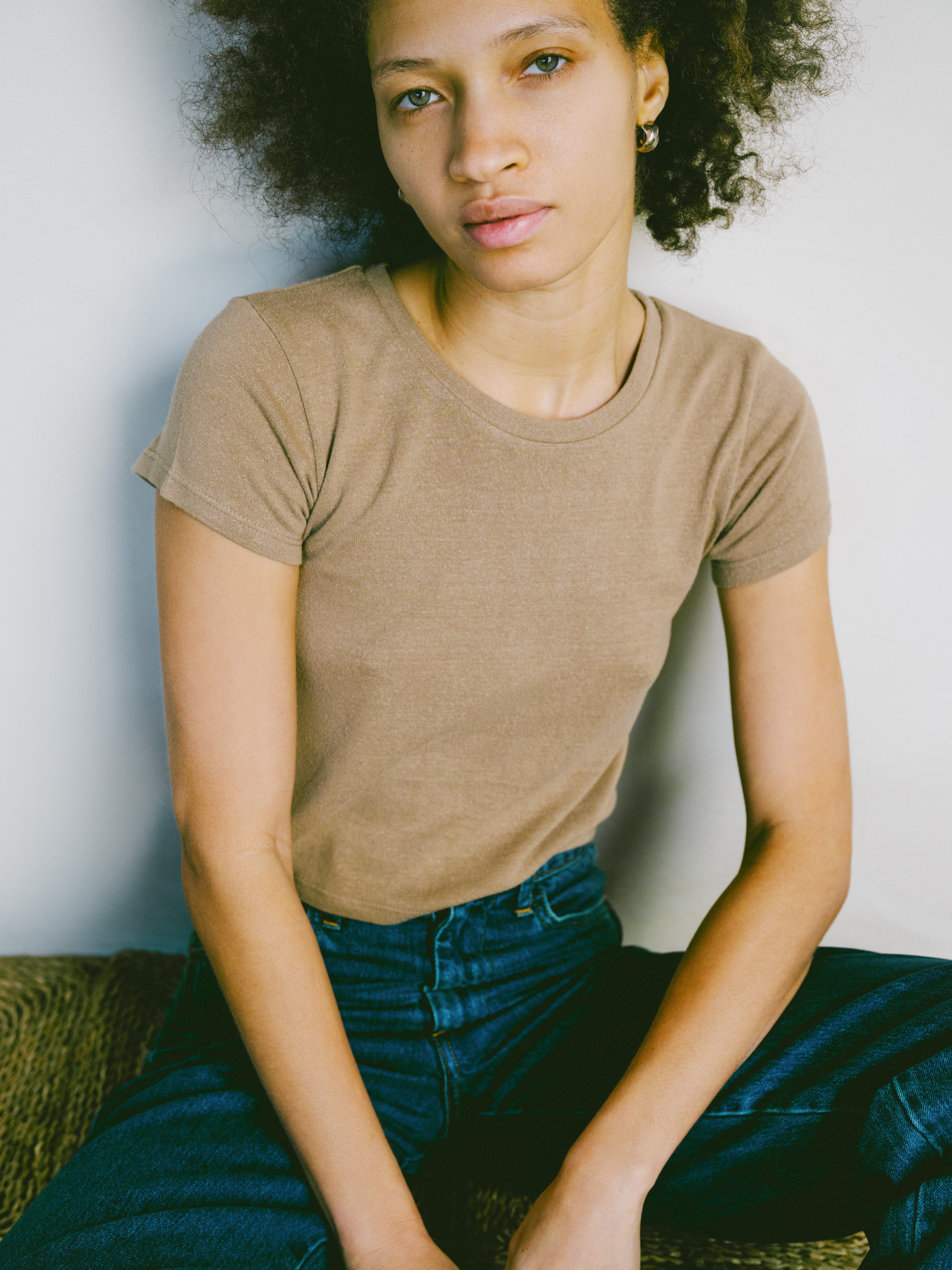 Lou Tee, Regen Silk Noil Jersey, Tea