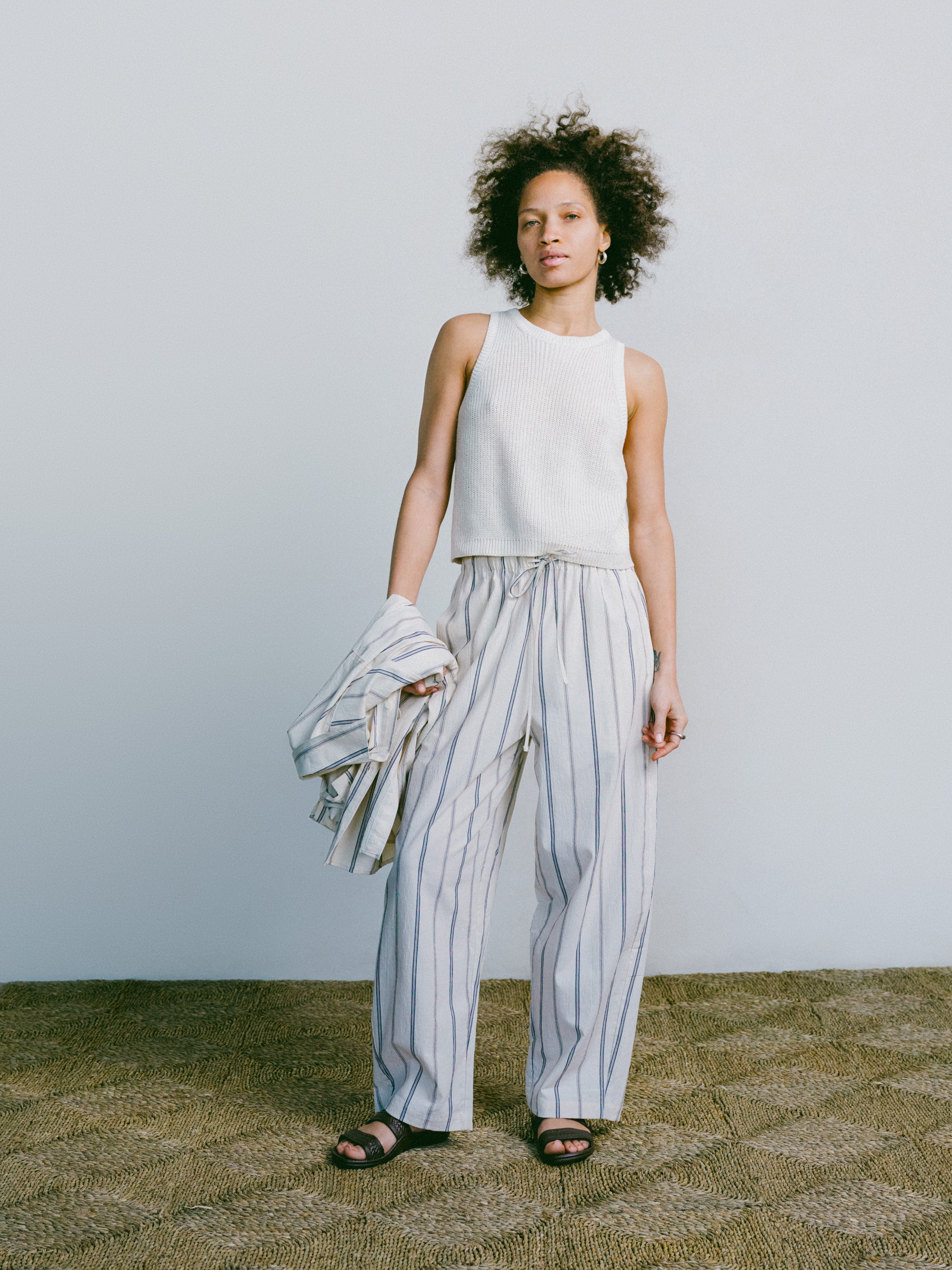 All Day Pant, Organic Japanese Cotton, Hampton Stripe