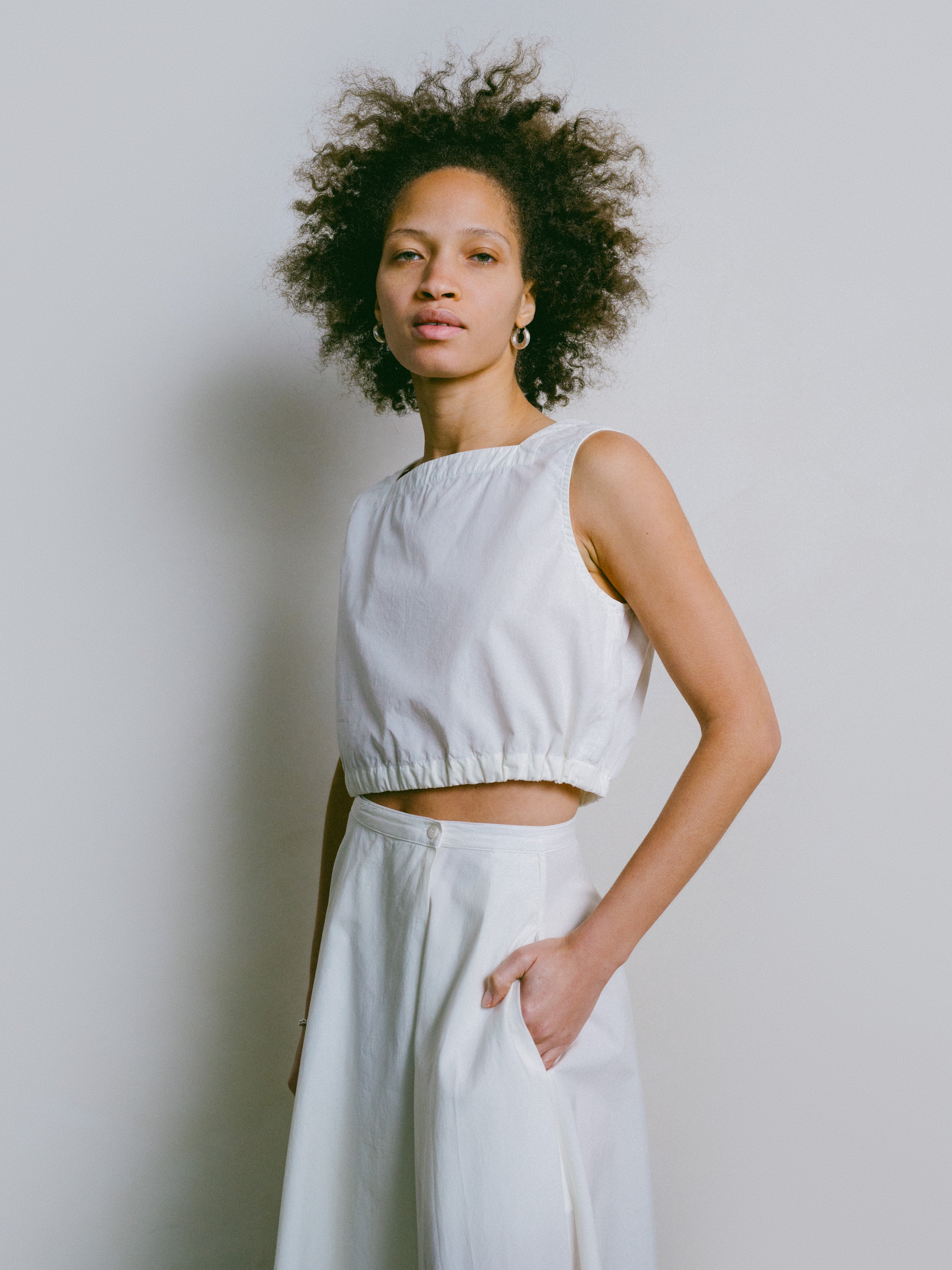 Karu Top, Organic Poplin, Natural