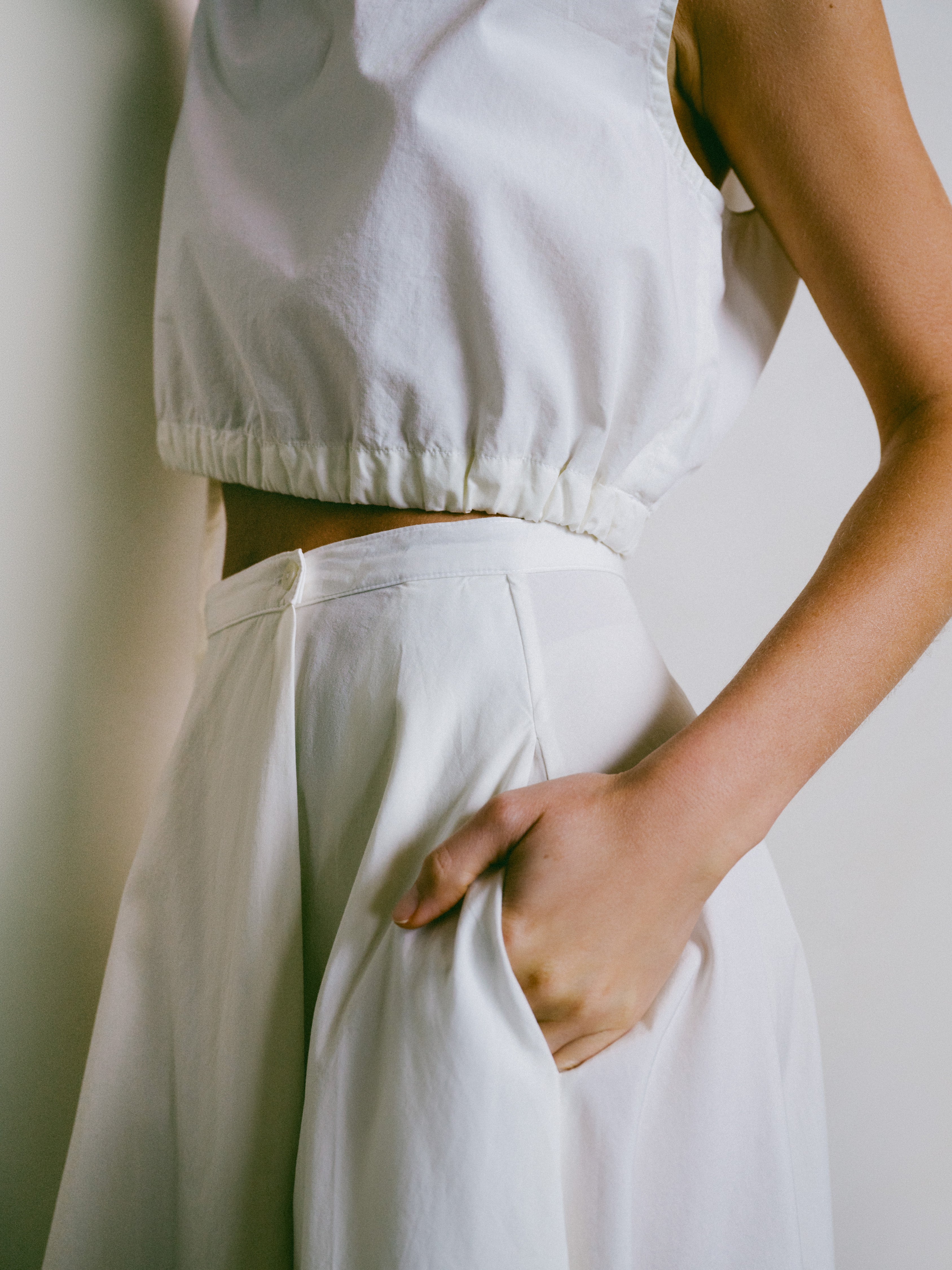 Karu Top, Organic Poplin, Natural