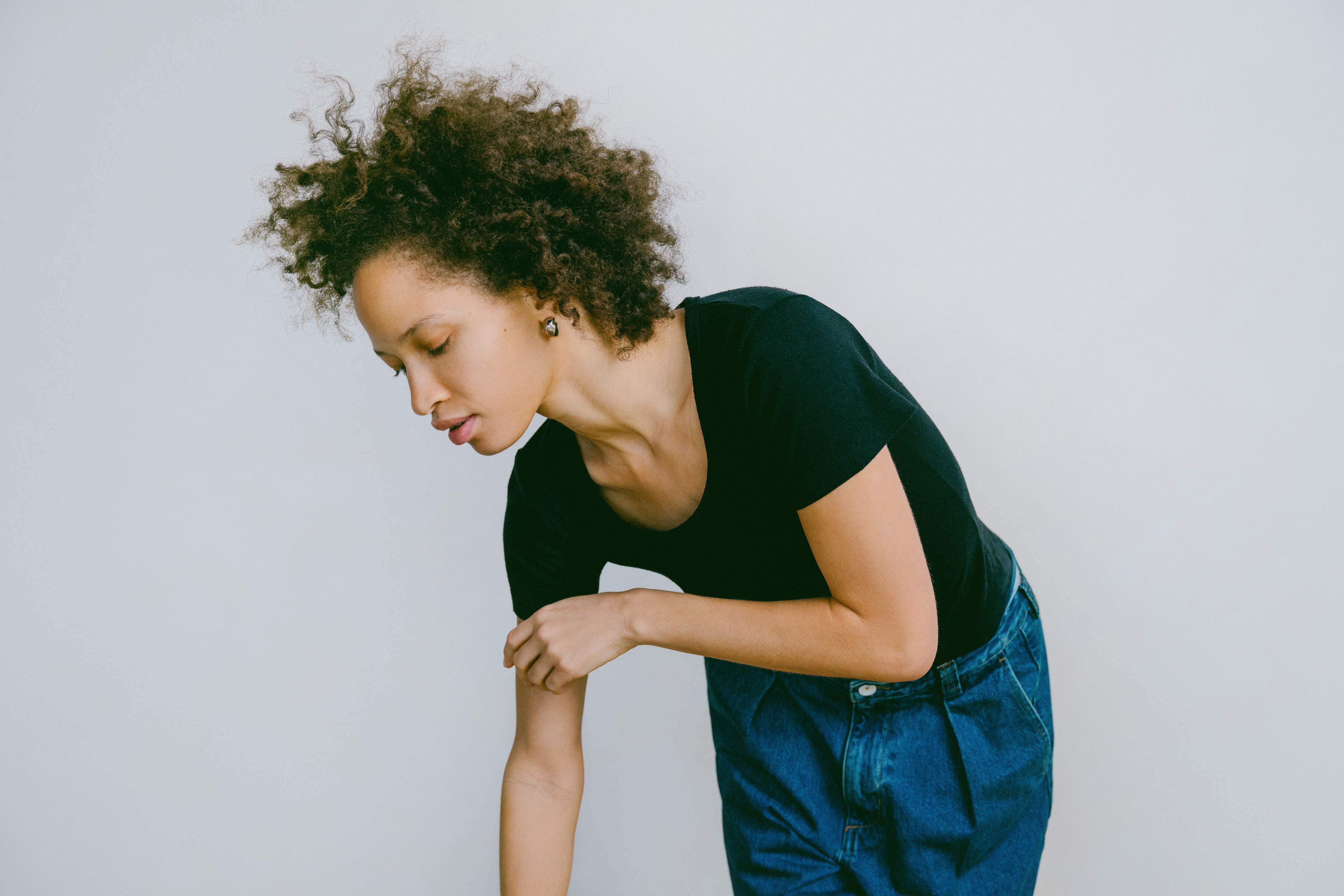 Baby Tee, Regen Silk Noil Jersey, Black