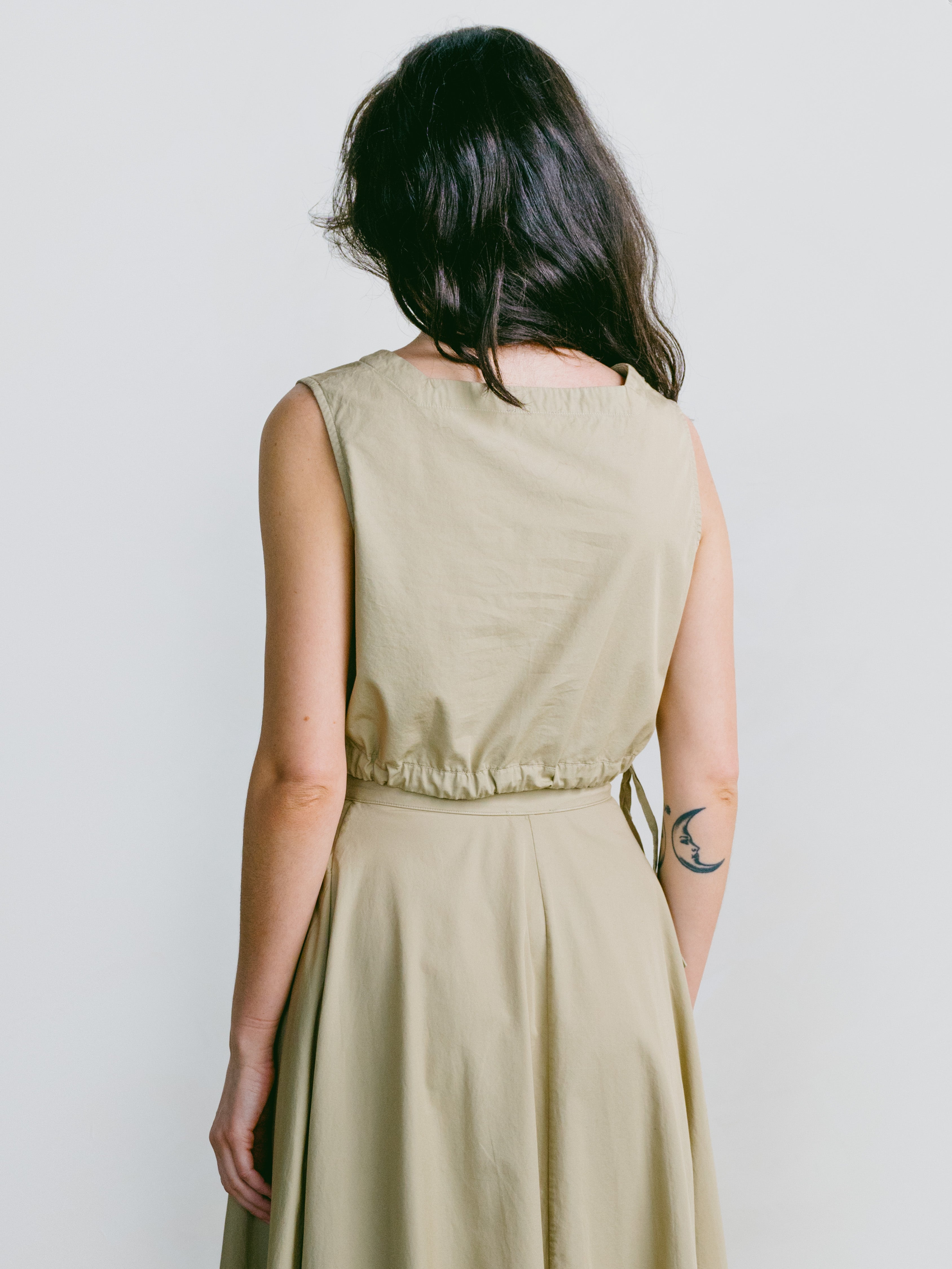 Karu Top, Organic Poplin, Khaki