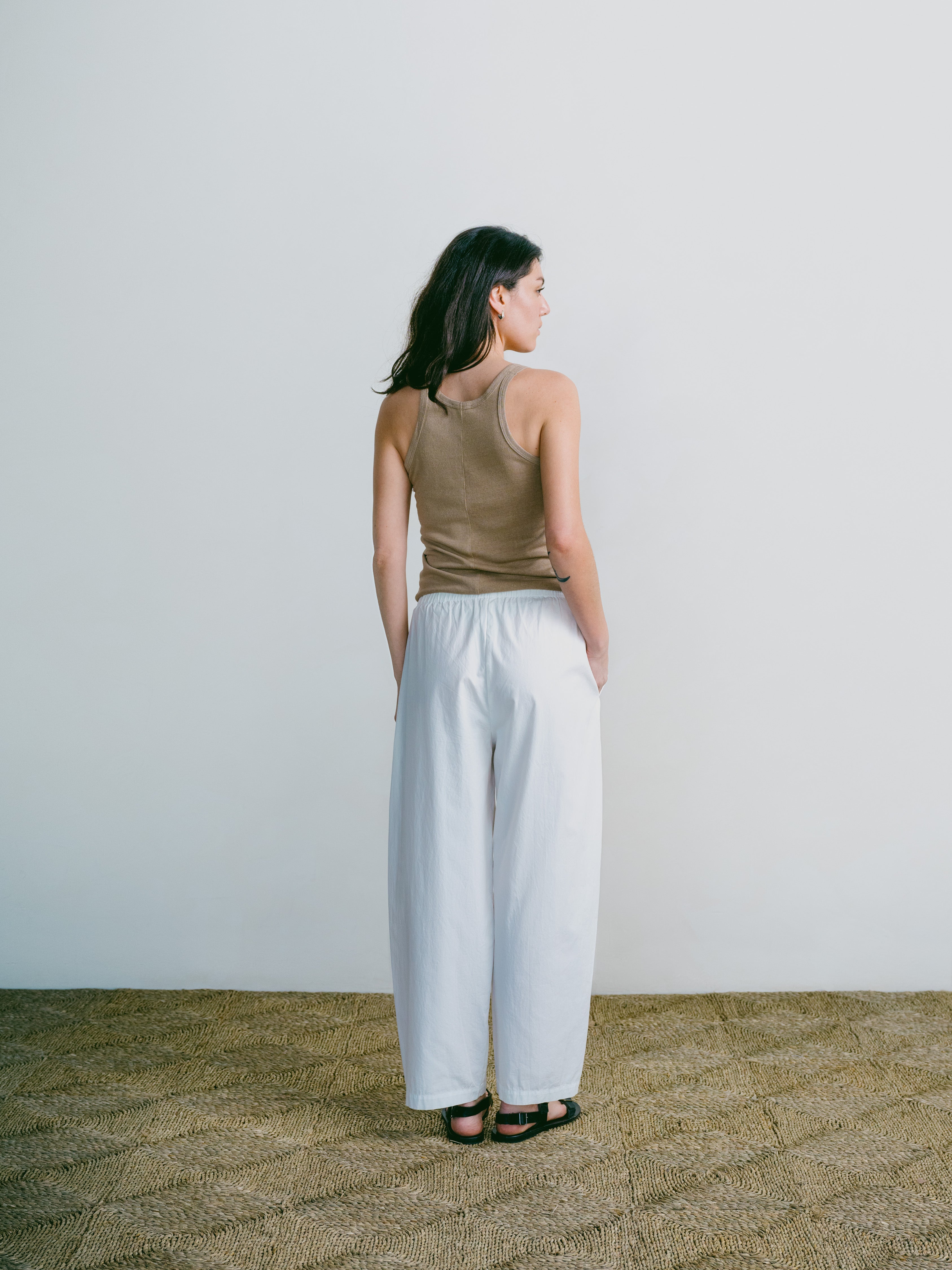 Boy Tank, Regen Silk Noil Jersey, Tea