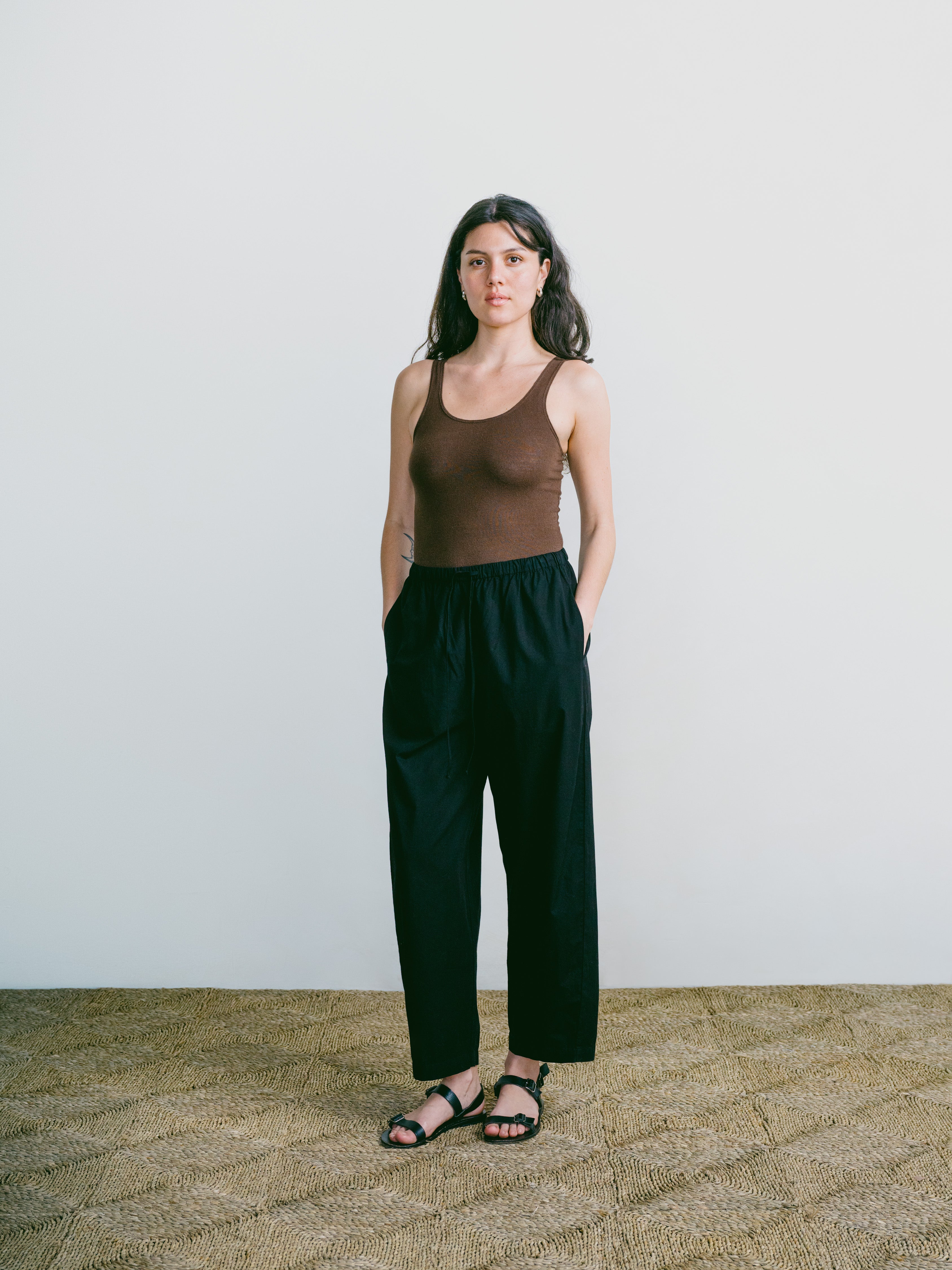 All Day Pant, Organic Cotton Poplin, Black