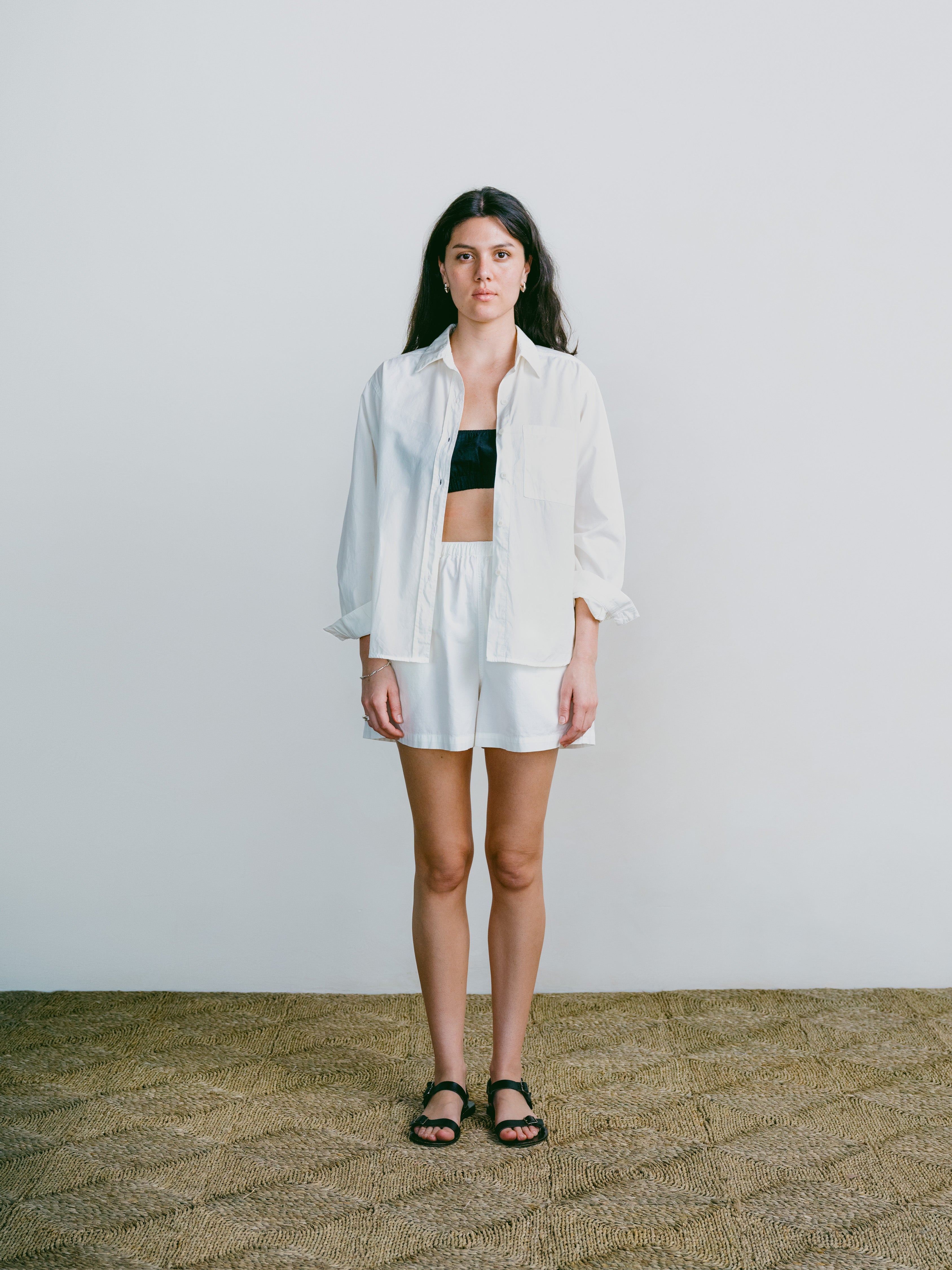 All Day Short, Organic Cotton Poplin, Natural