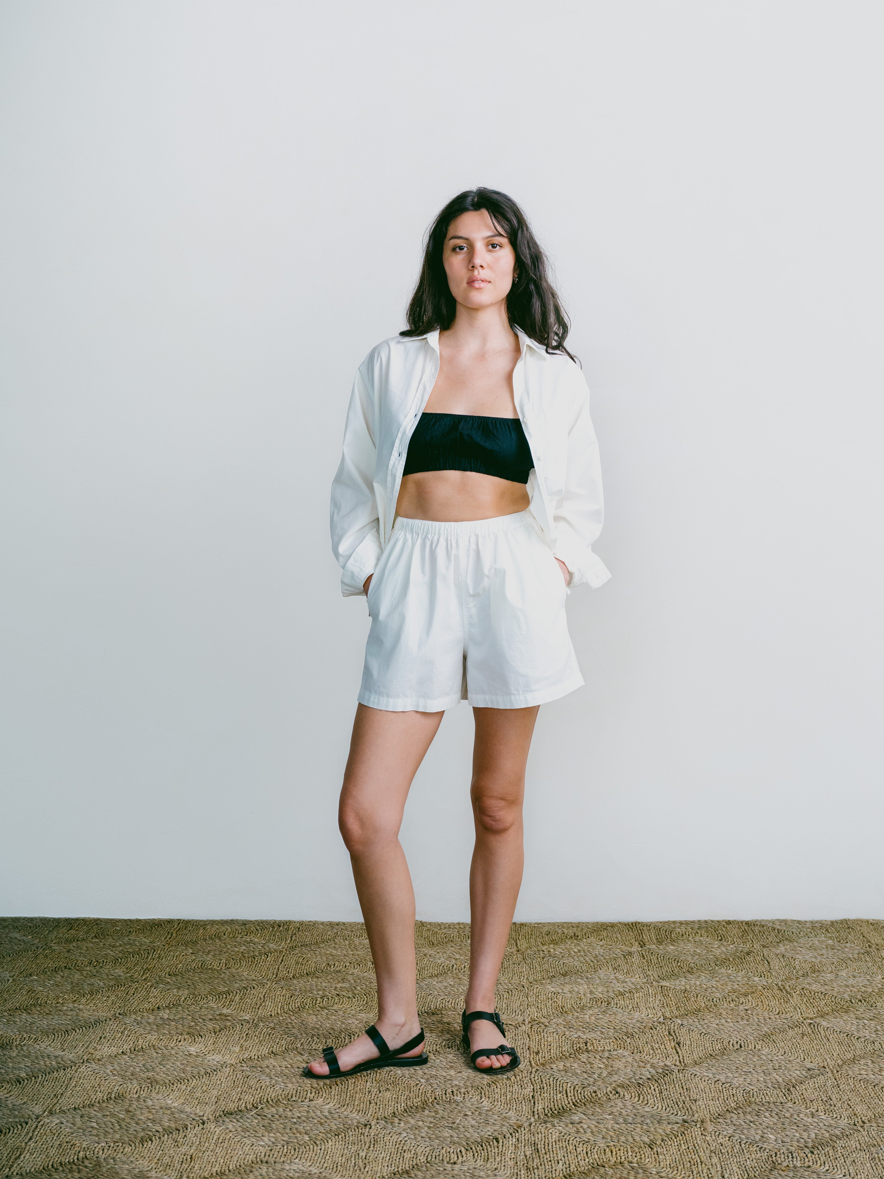 All Day Short, Organic Cotton Poplin, Natural