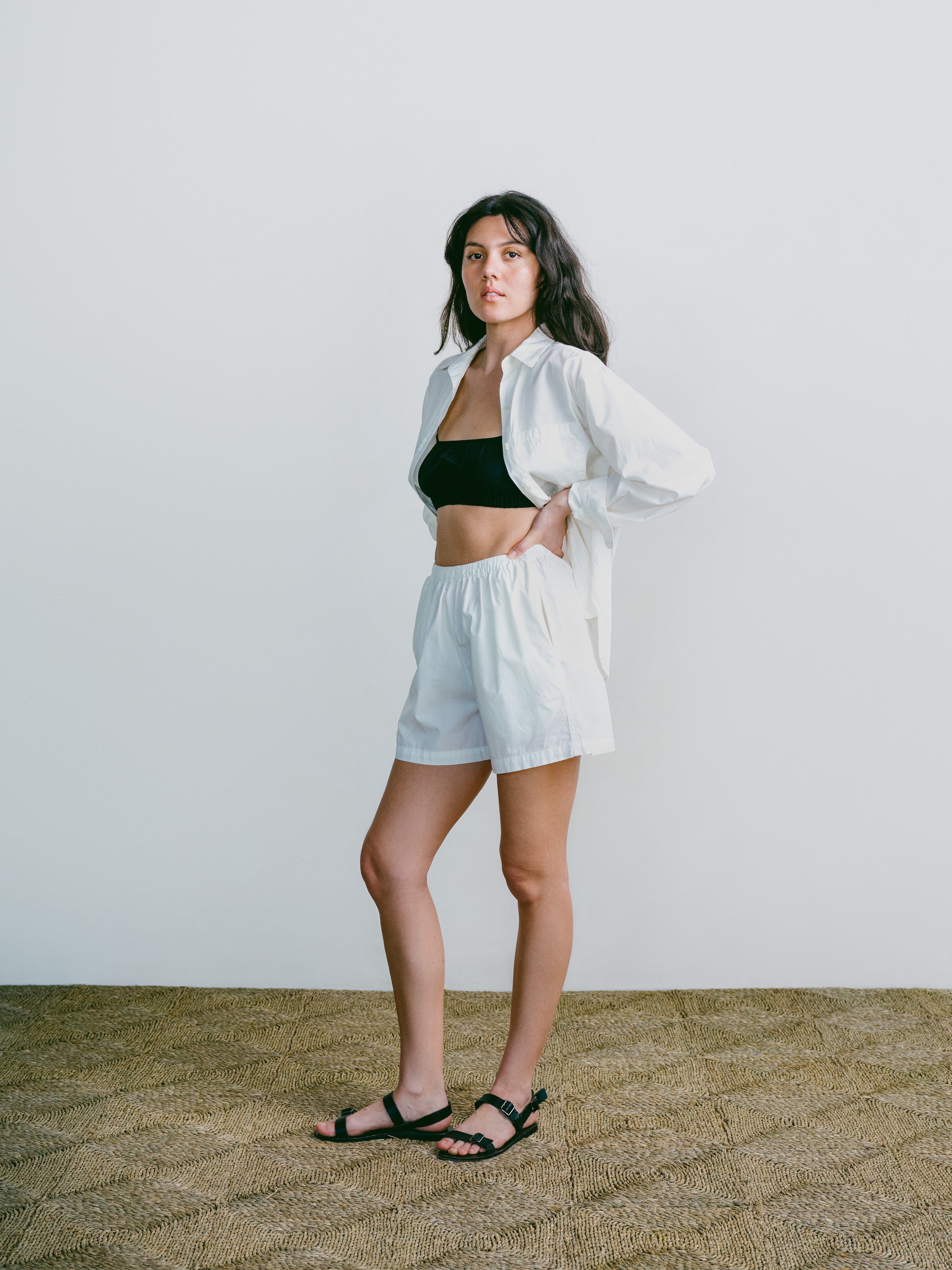 All Day Short, Organic Cotton Poplin, Natural