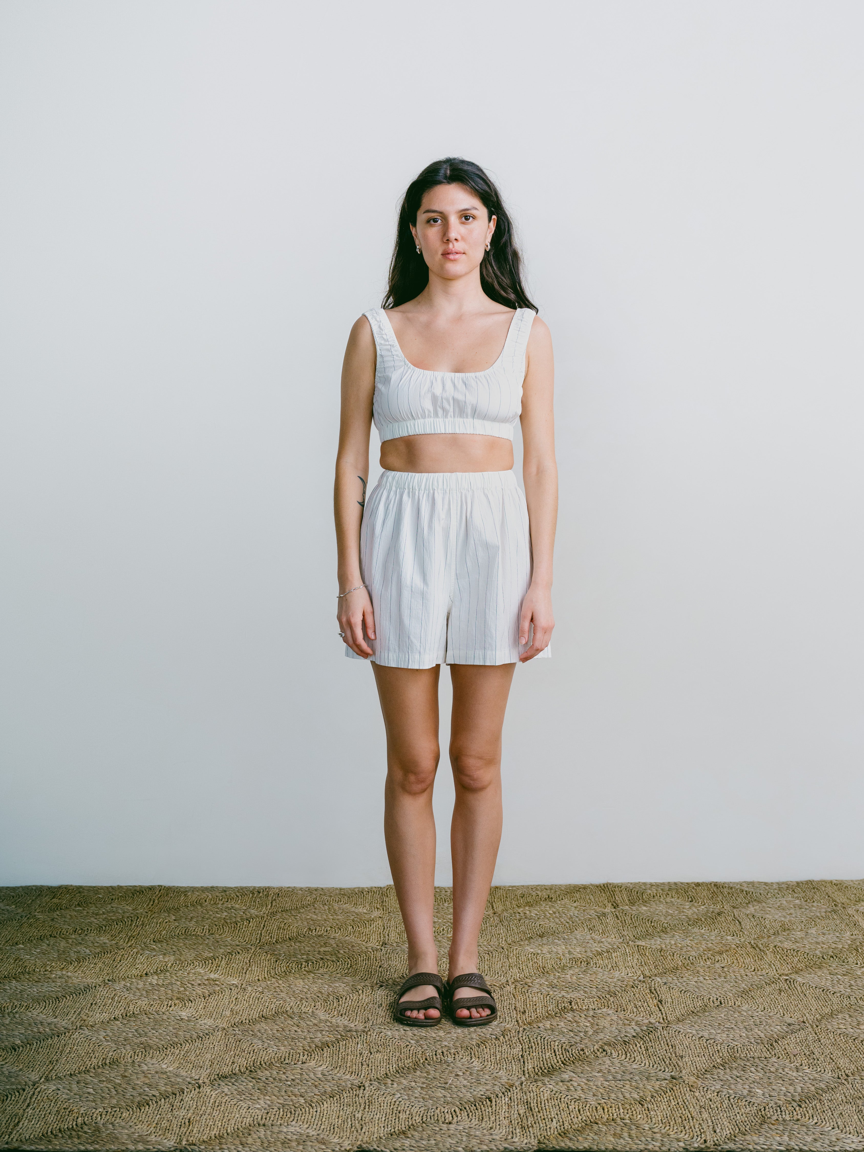 All Day Short, Japanese Organic Cotton, Carolina Stripe