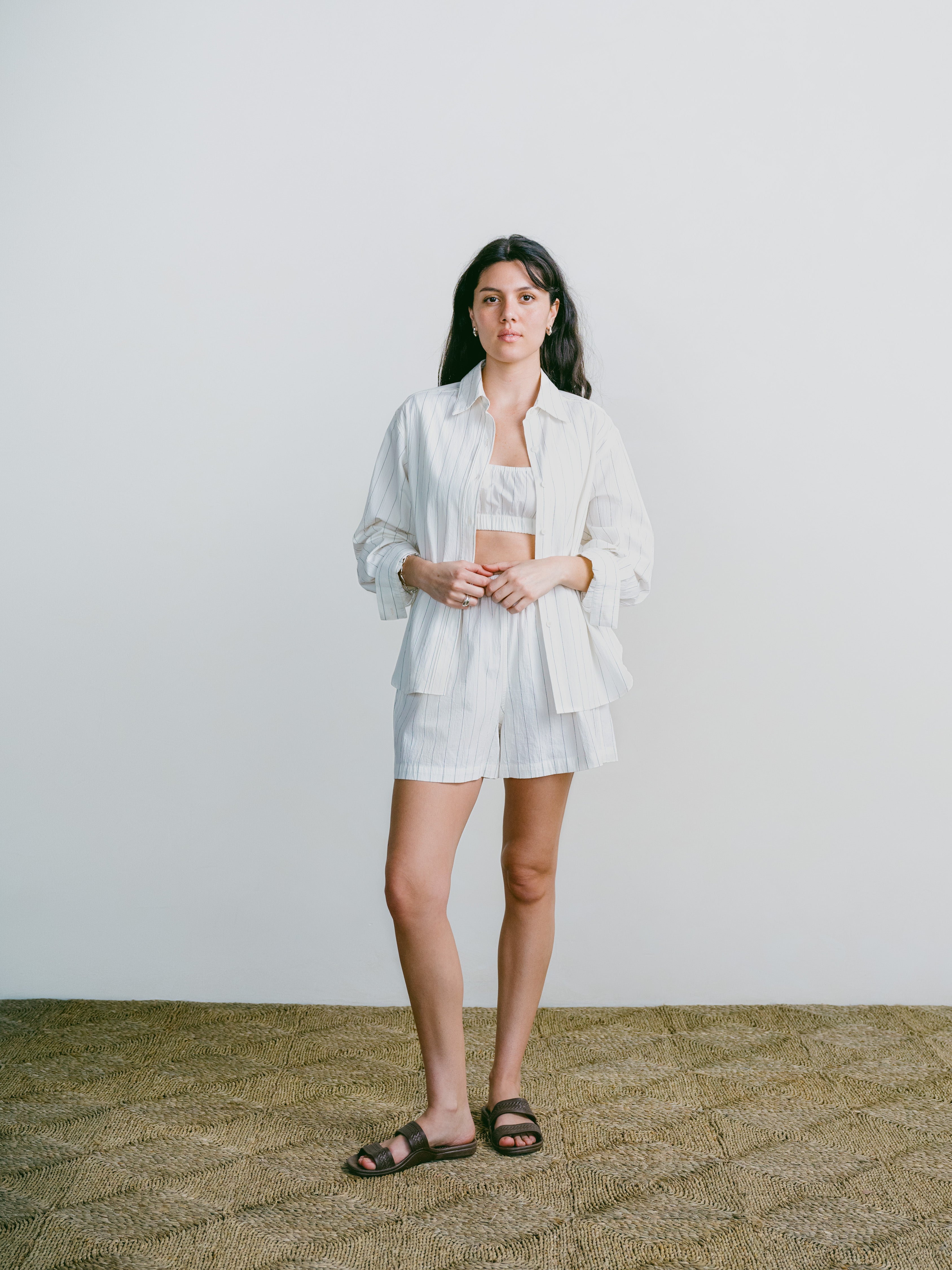 All Day Short, Japanese Organic Cotton, Carolina Stripe