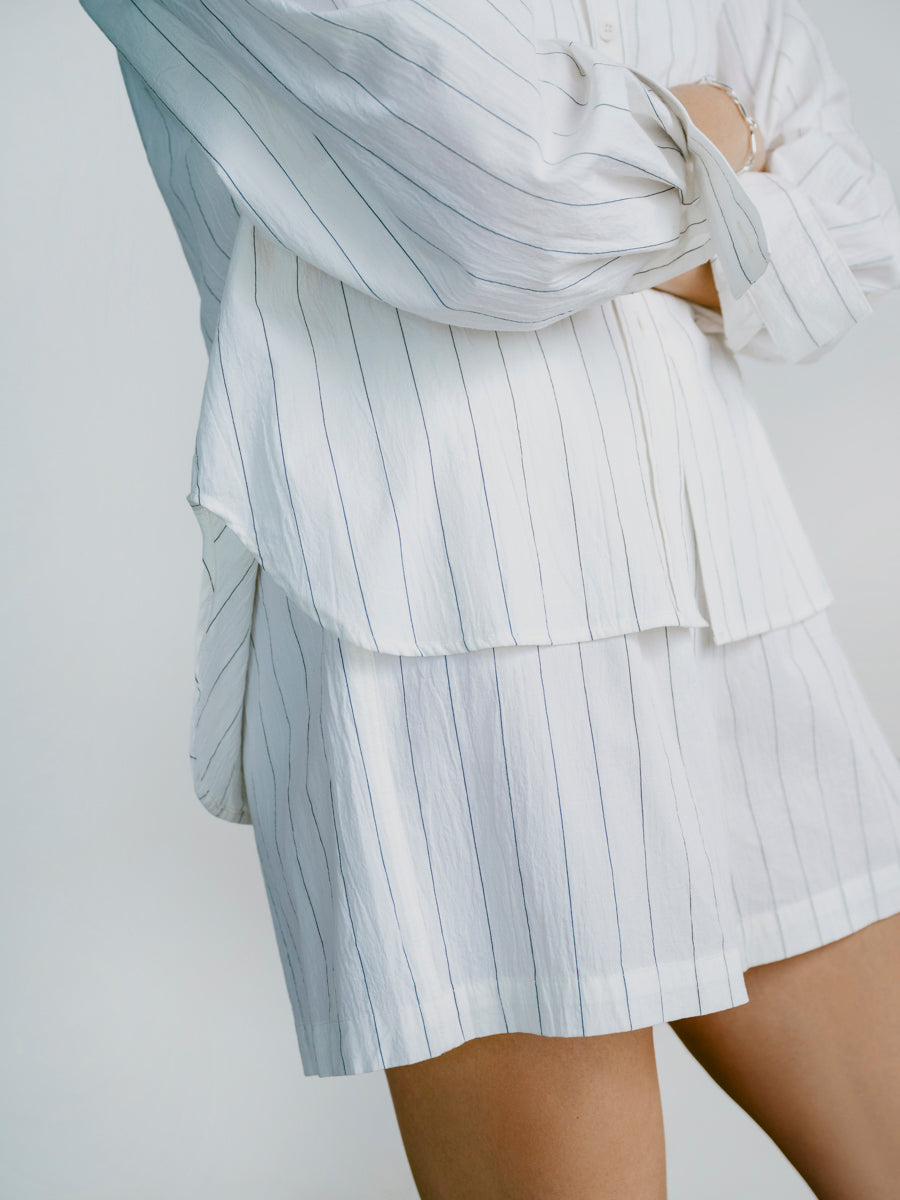 All Day Short, Japanese Organic Cotton, Carolina Stripe