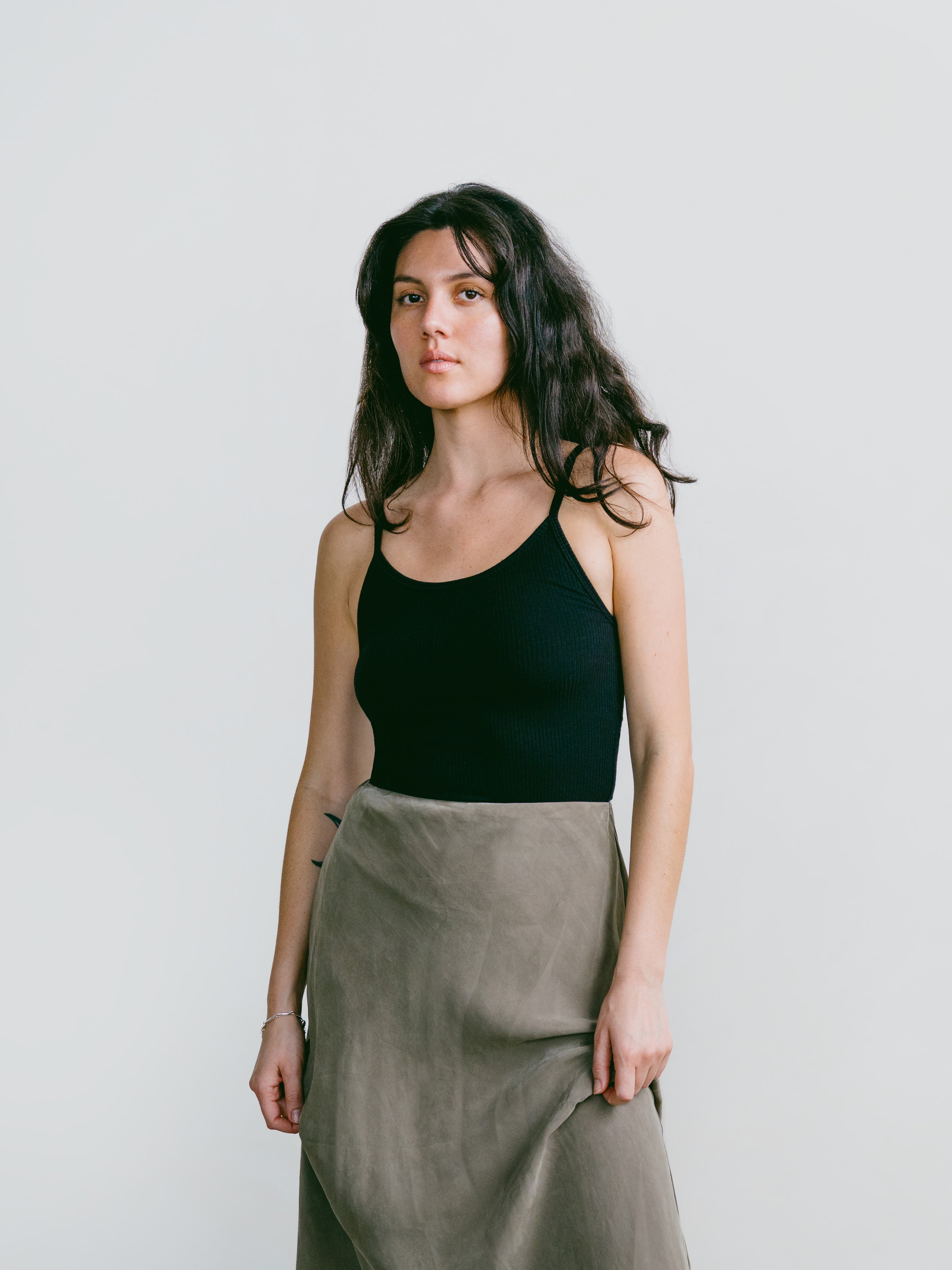 Baseline Cami, Tencel Rib, Black