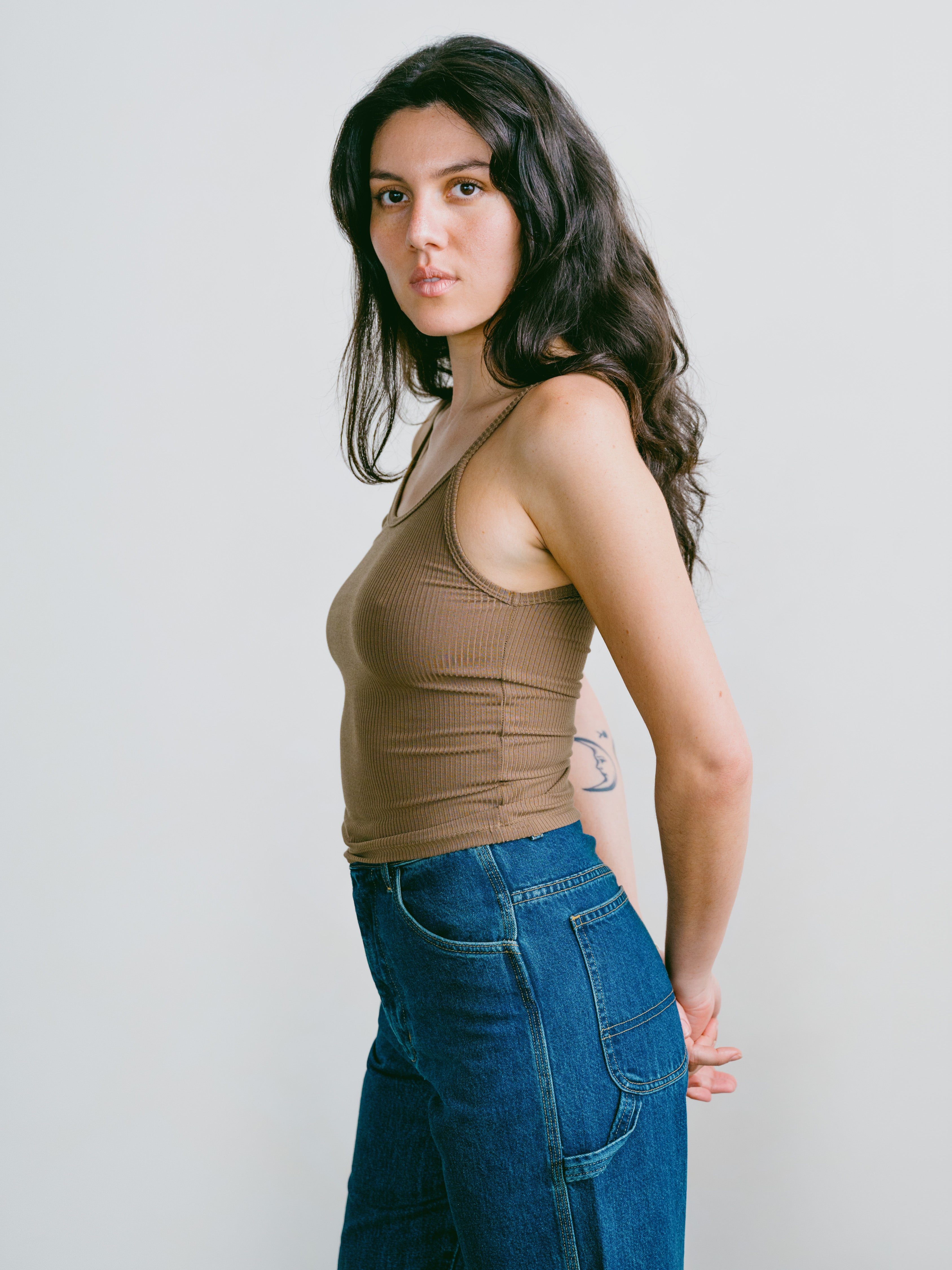 Baseline Cami, Tencel Rib, Cocoa