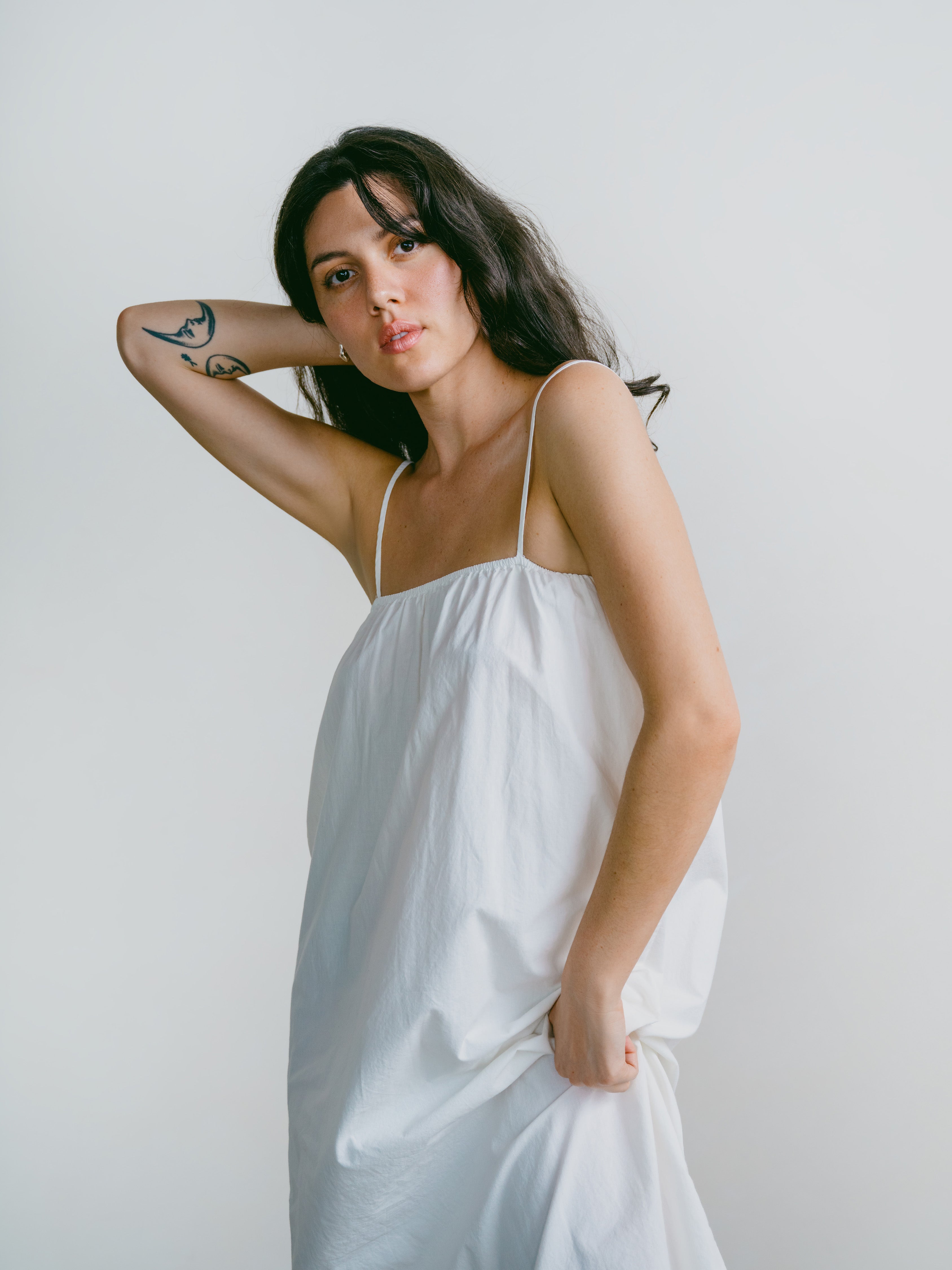 Marta Dress, Organic Batiste, Natural