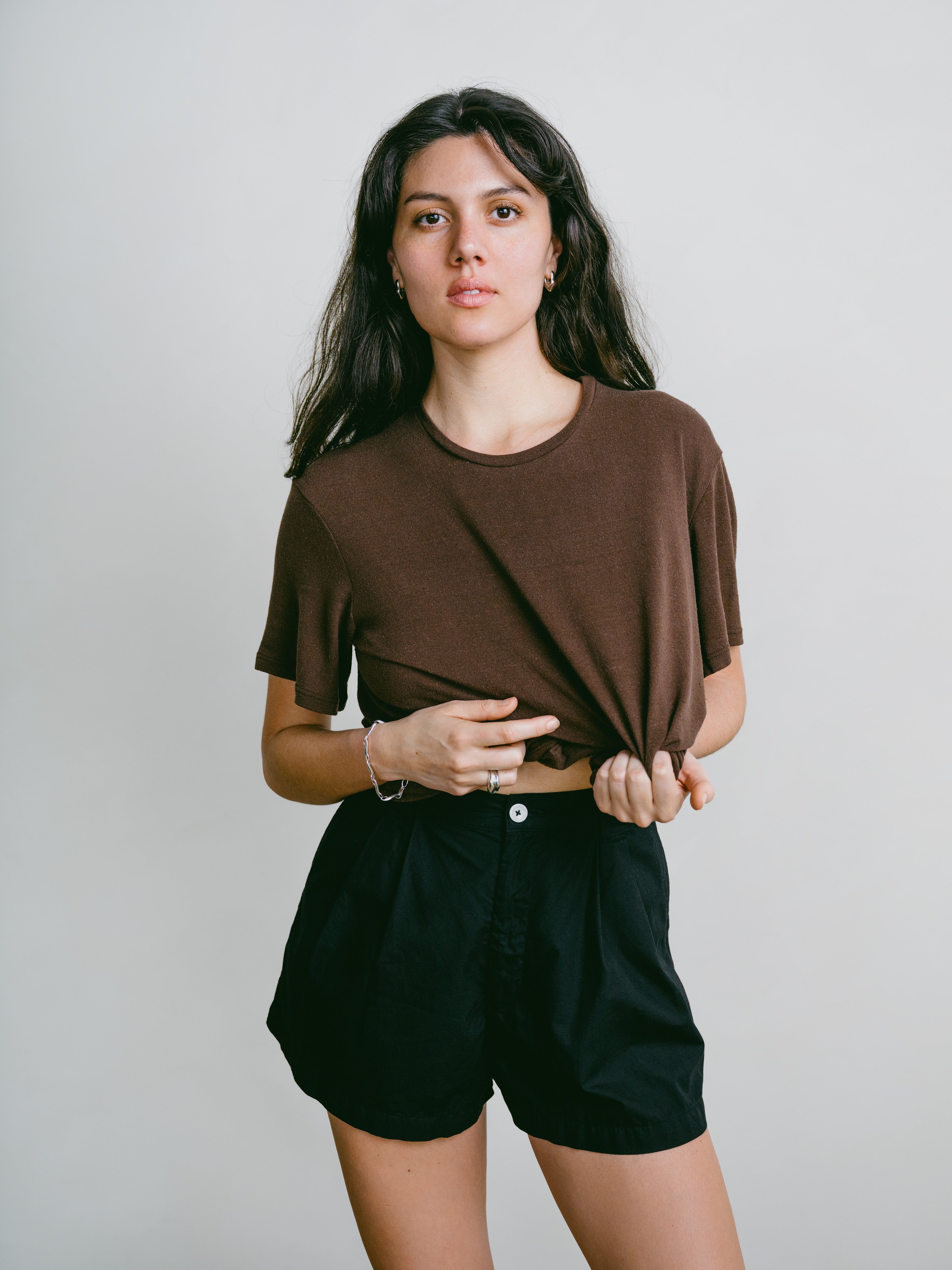 Summer Short, Organic Batiste, Soft Black