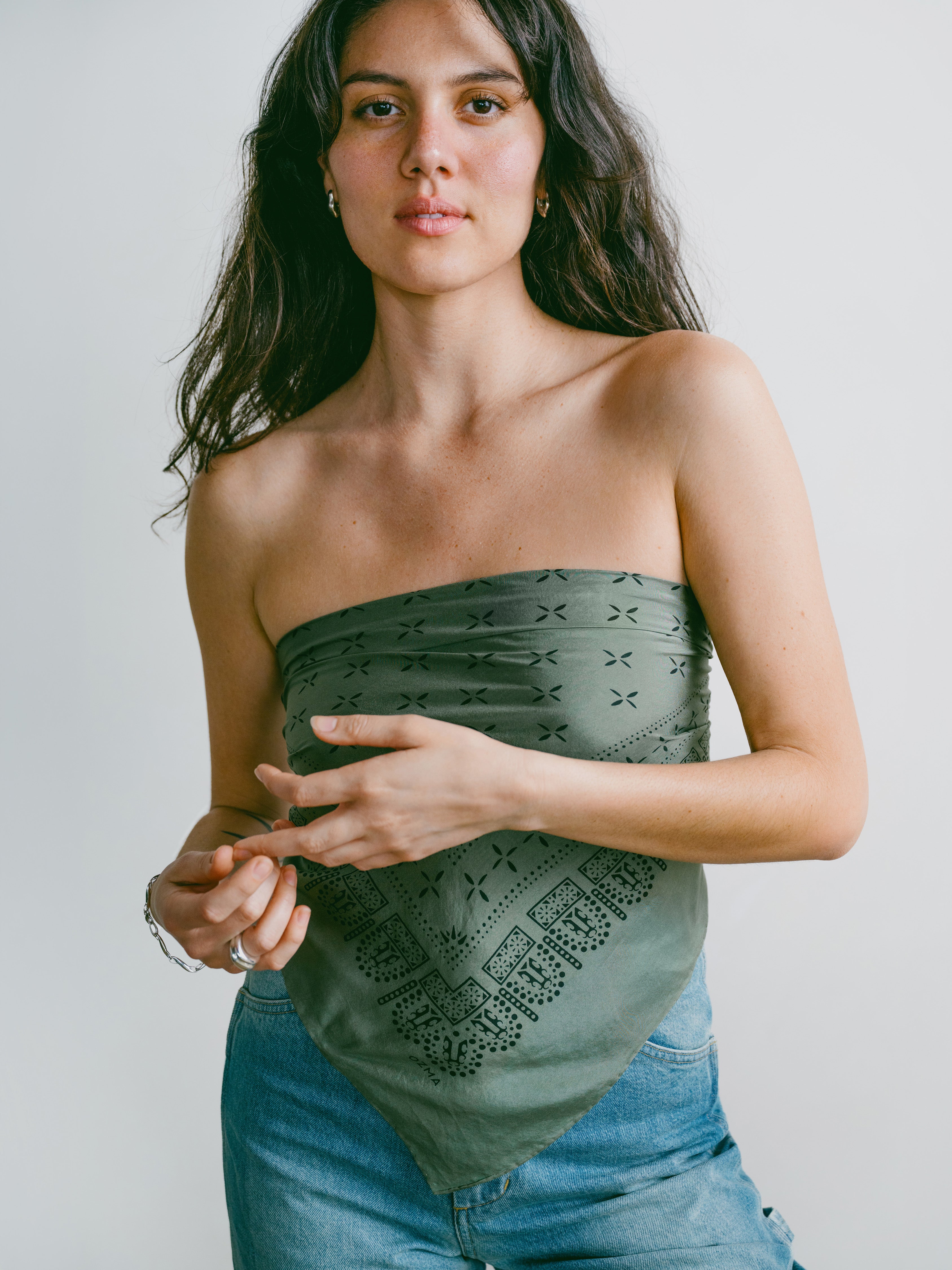 1930s Bandana, Regen Silk, Meadow