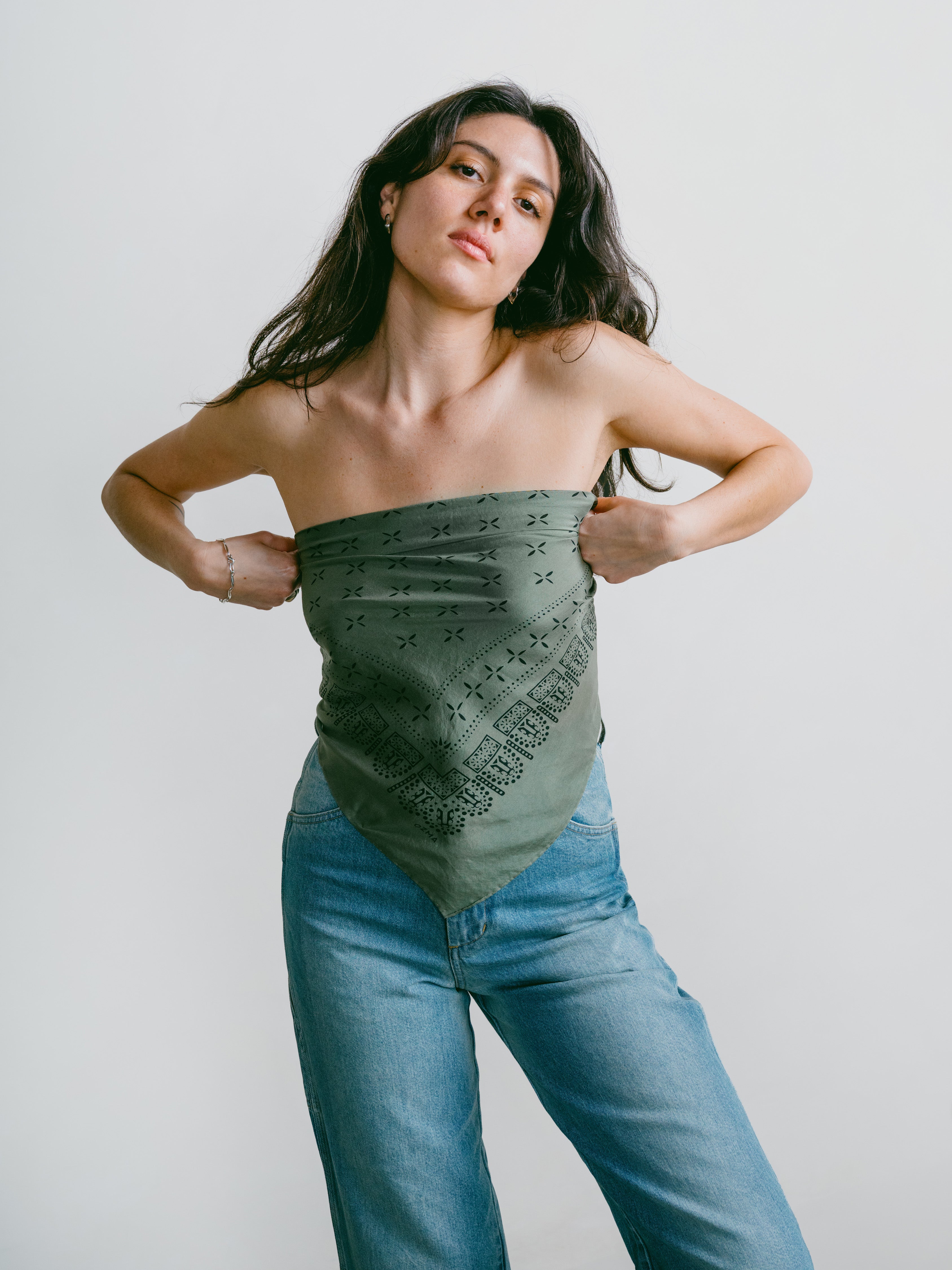 1930s Bandana, Regen Silk, Meadow