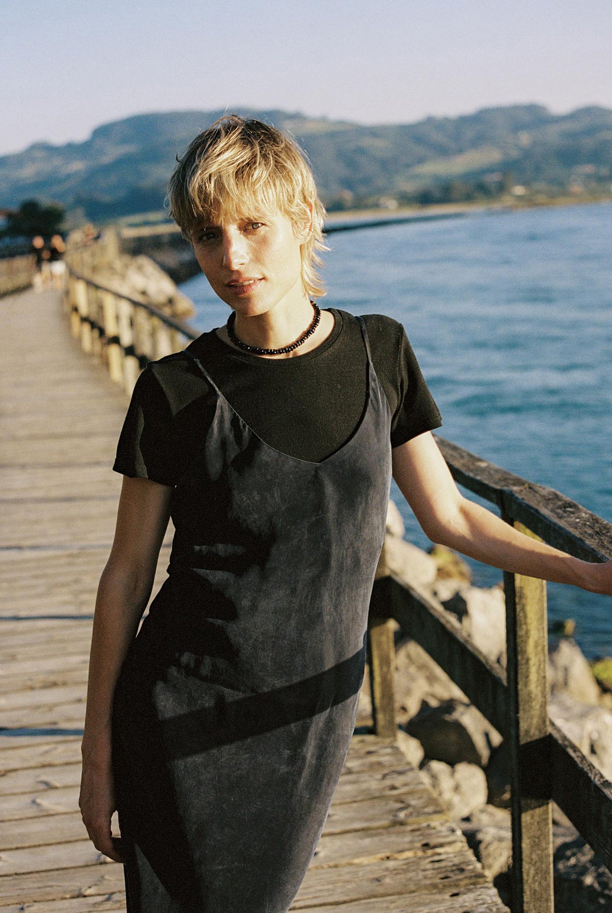 Anaise Slip Dress, Japanese Cupro, Midnight