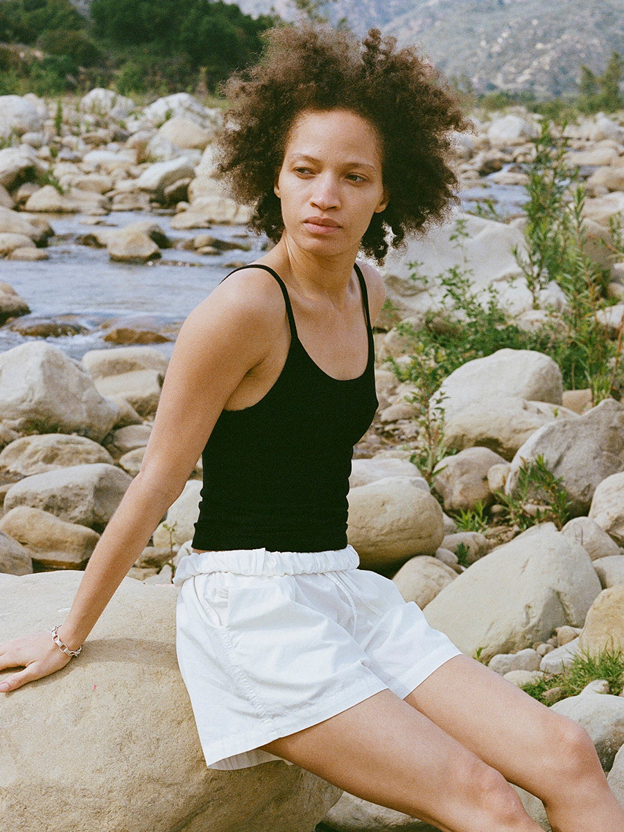 Baseline Cami, Tencel Rib, Black