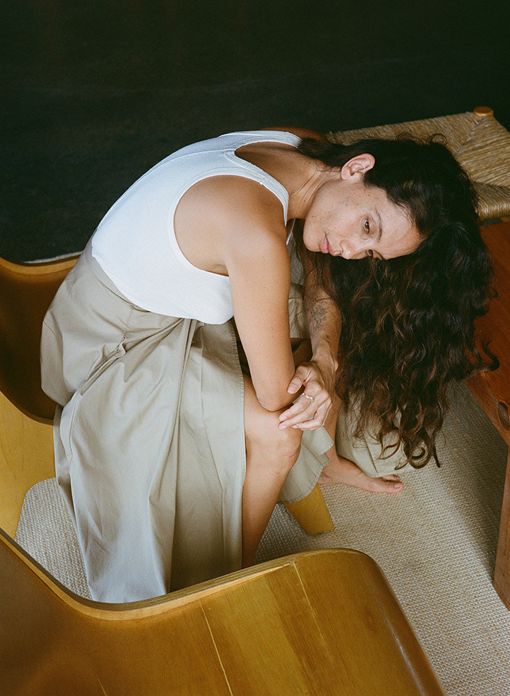 Boy Tank, Regen Silk Noil Jersey, Natural