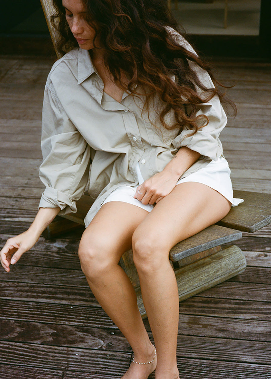 Marcie Shirt, Organic Poplin, Khaki