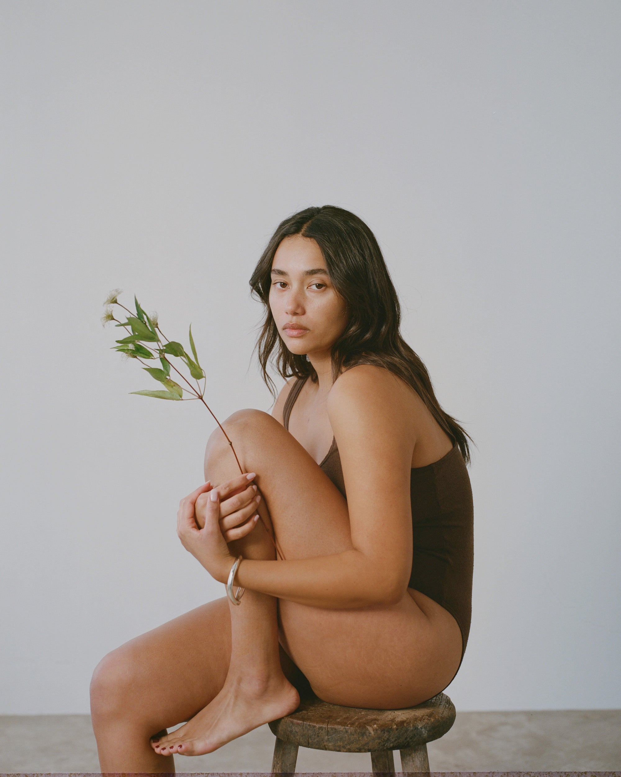 Christy Bodysuit, Regen Silk Noil Jersey, Manzanita