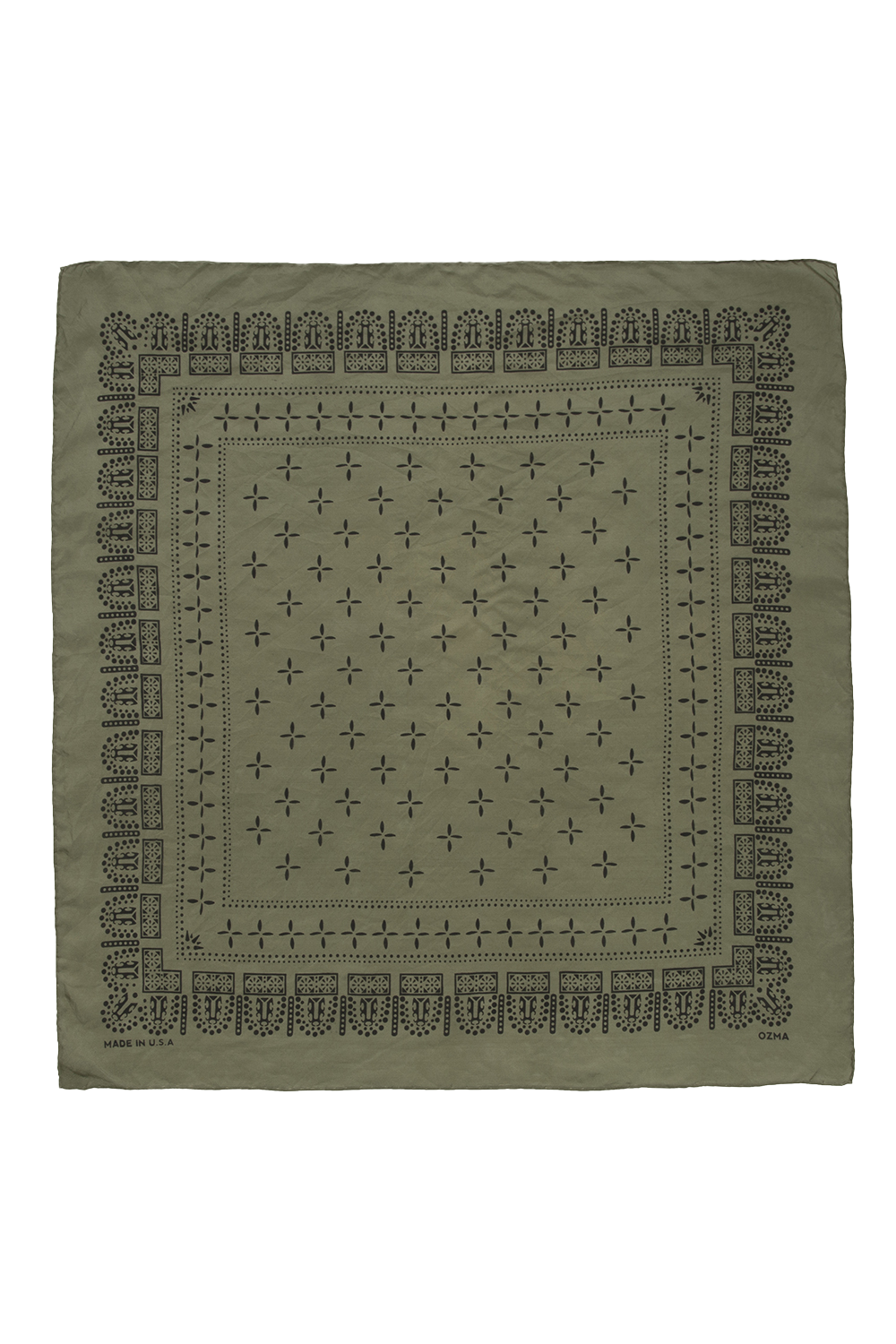 1930s Bandana, Regen Silk, Avocado