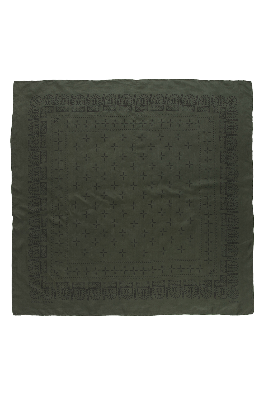1930s Bandana, Regen Silk, Kelp